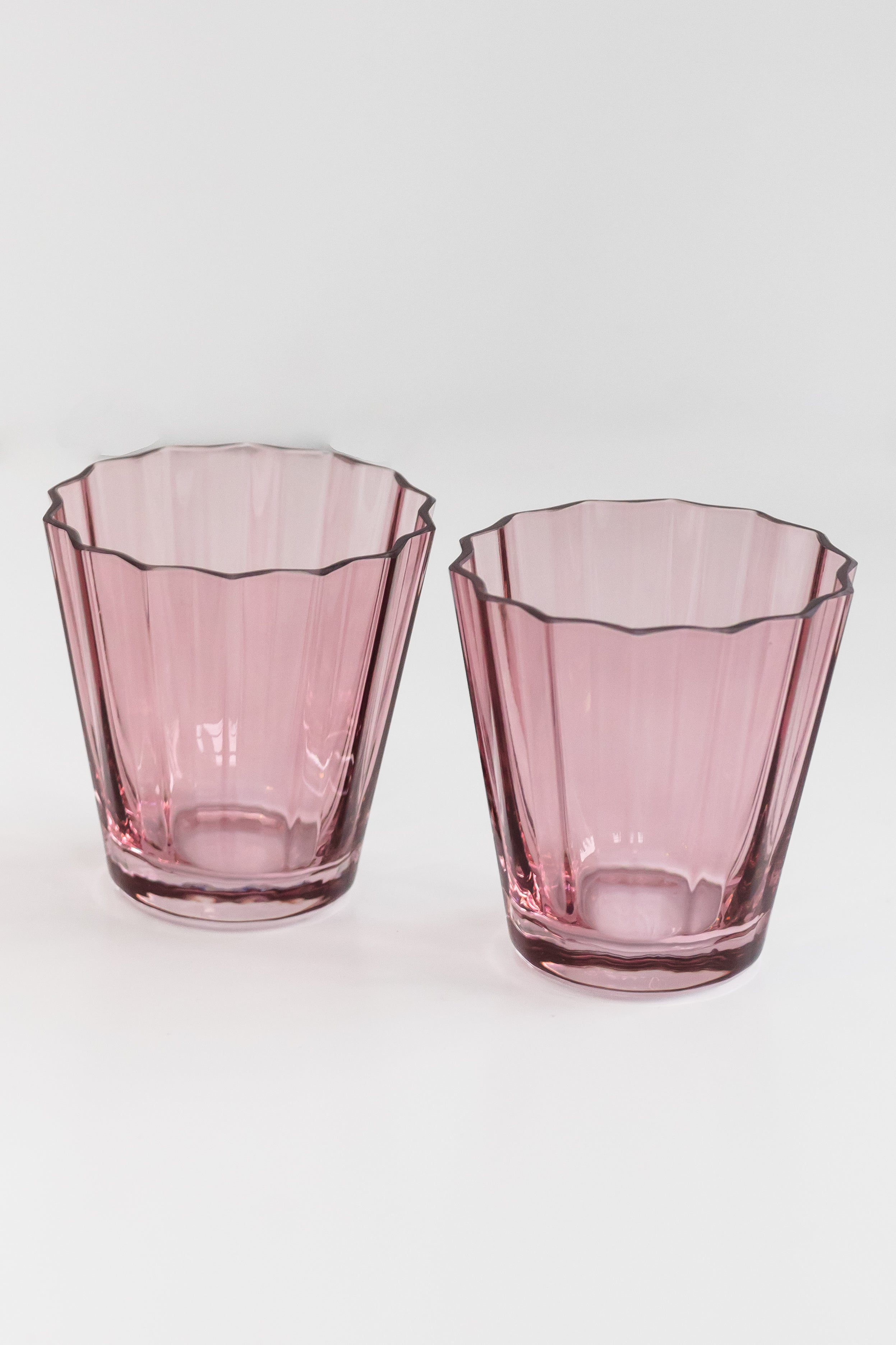 Estelle Colored Glass Estelle Colored Sunday Low Balls - Set of 2 {Rose} - view 2