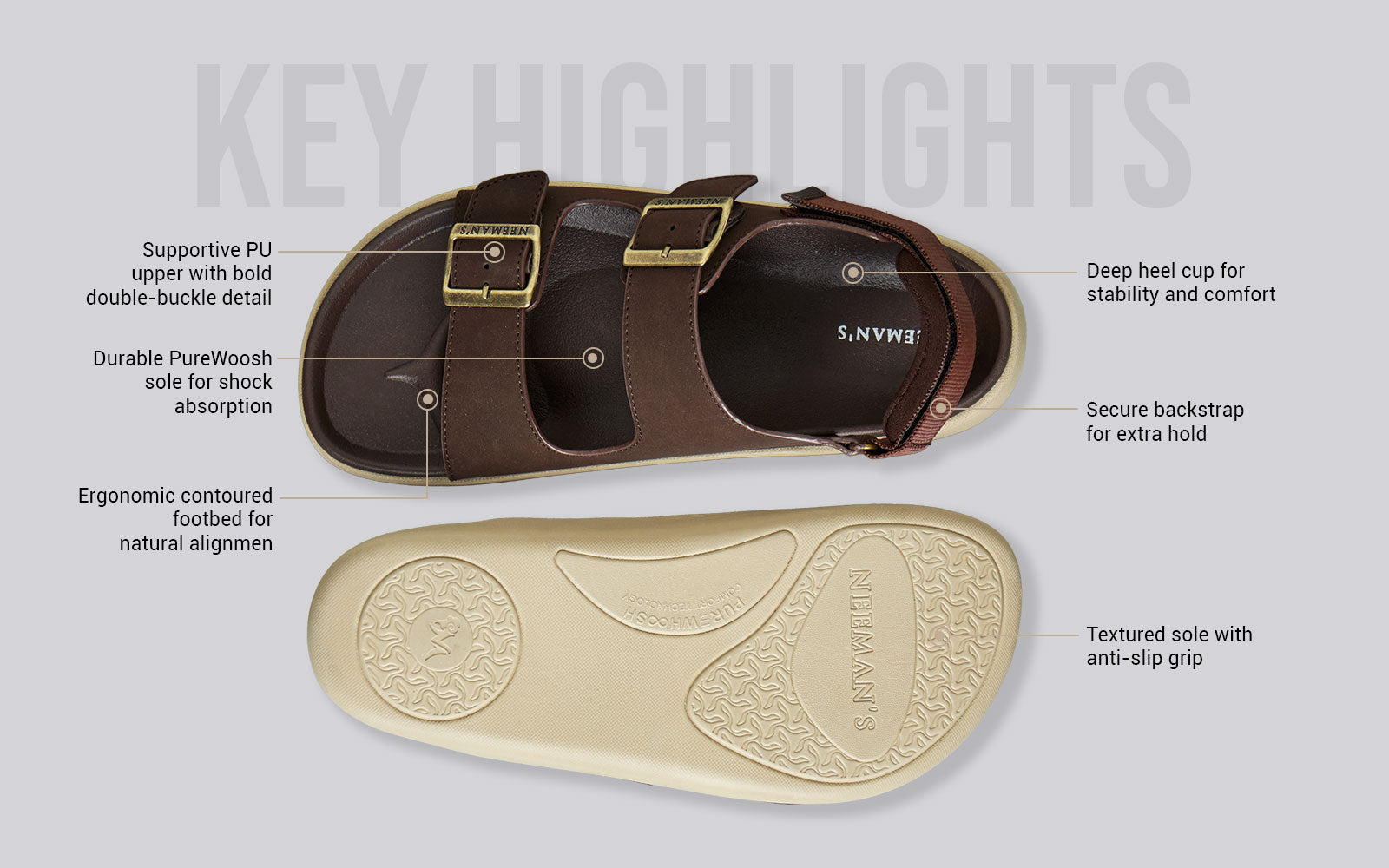 Neeman's PureWhoosh Duo Glides : Brown - view 4
