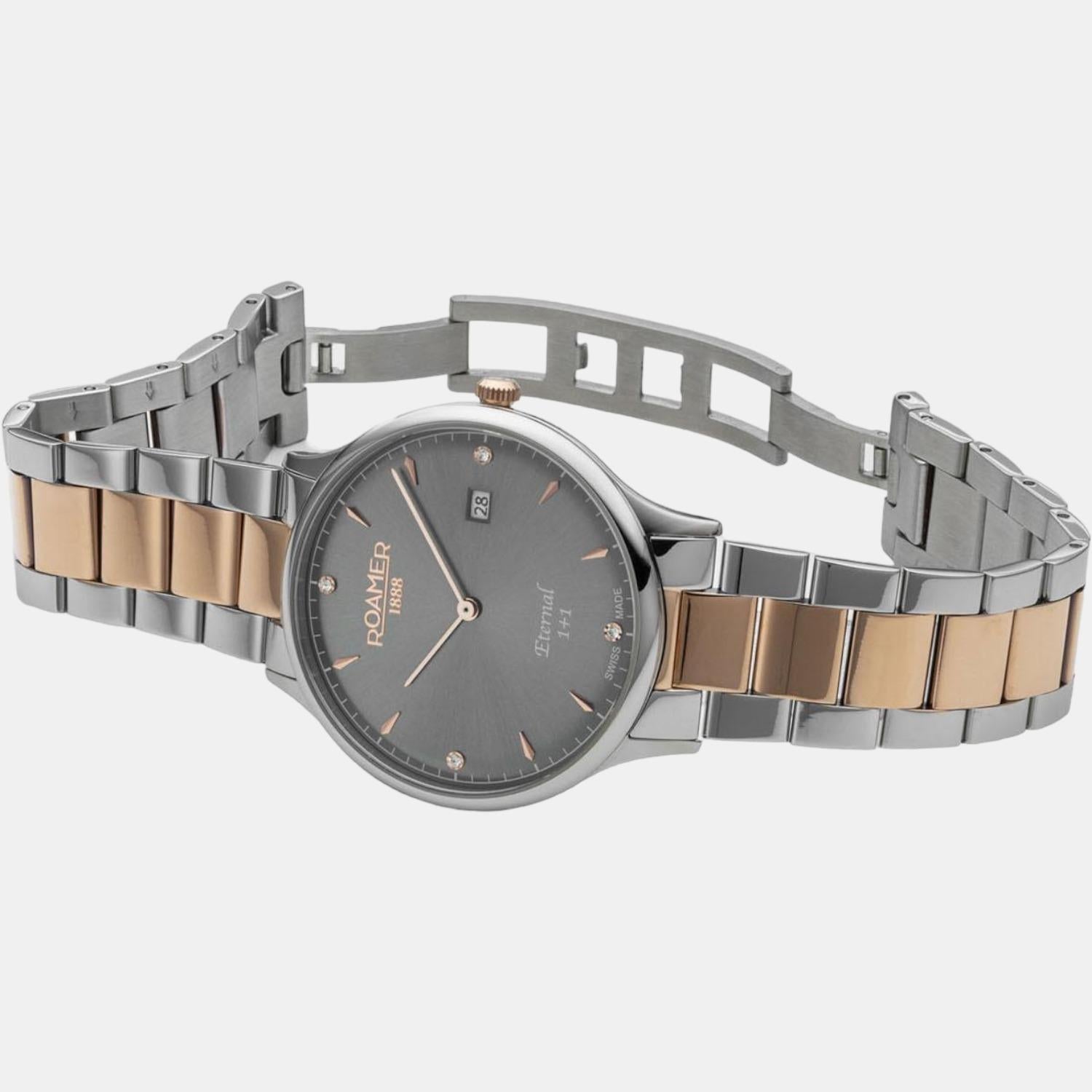 Roamer Eternal Men Quartz Grey Dial Analog Stainless Steel Watch 863833 49 55 50 - view 2