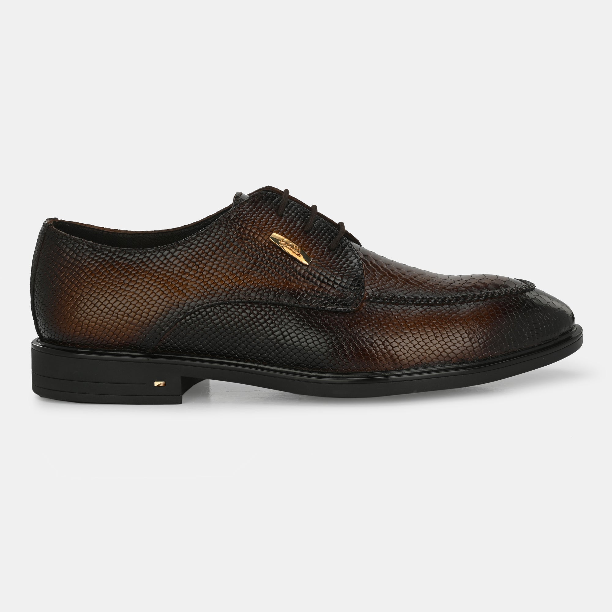 Tan Textured Lace-Up Shoes by Lafattio - view 2