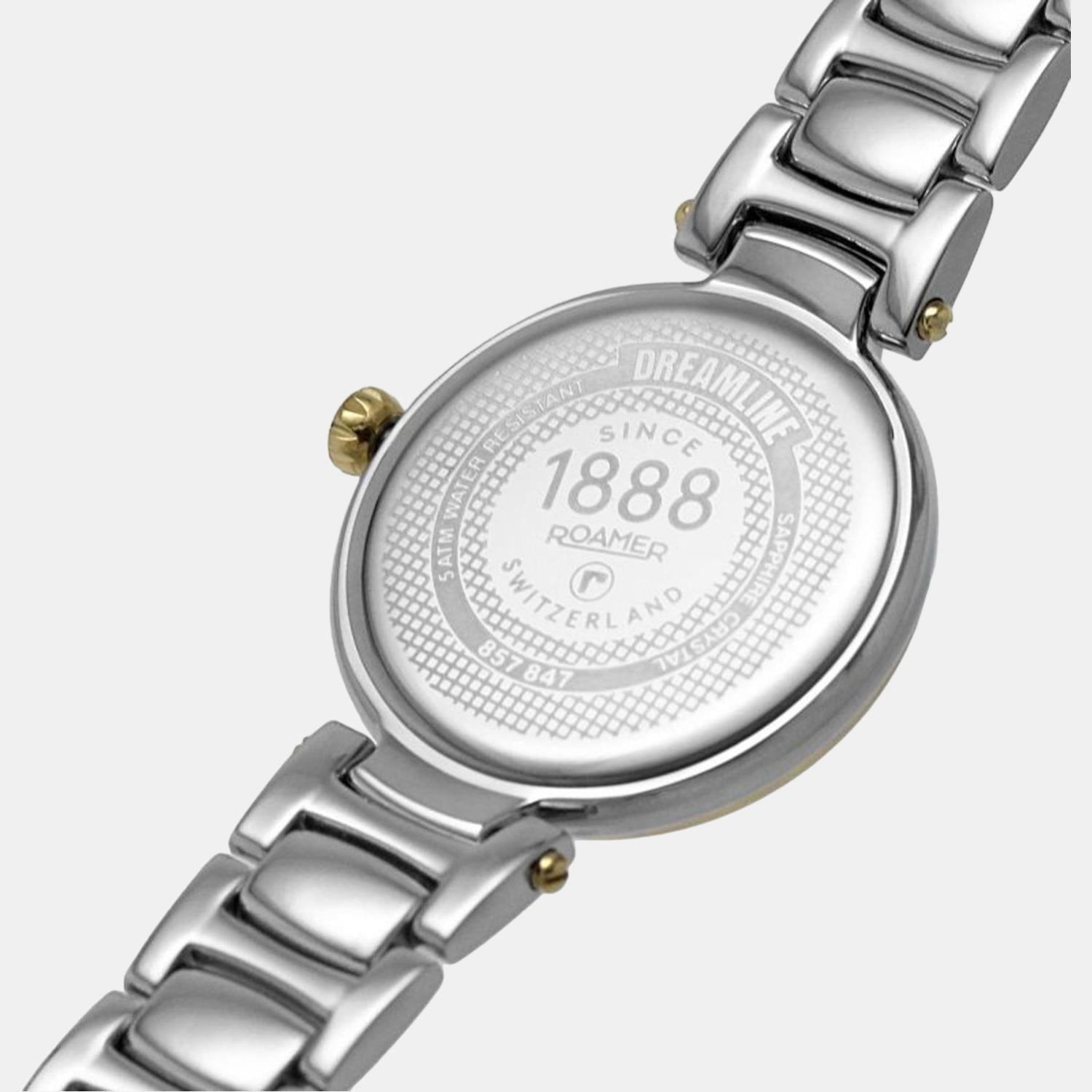 Roamer Dreamline Diamond Women Quartz White Dial Analog Stainless Steel Watch 857847 47 29 50 - view 7