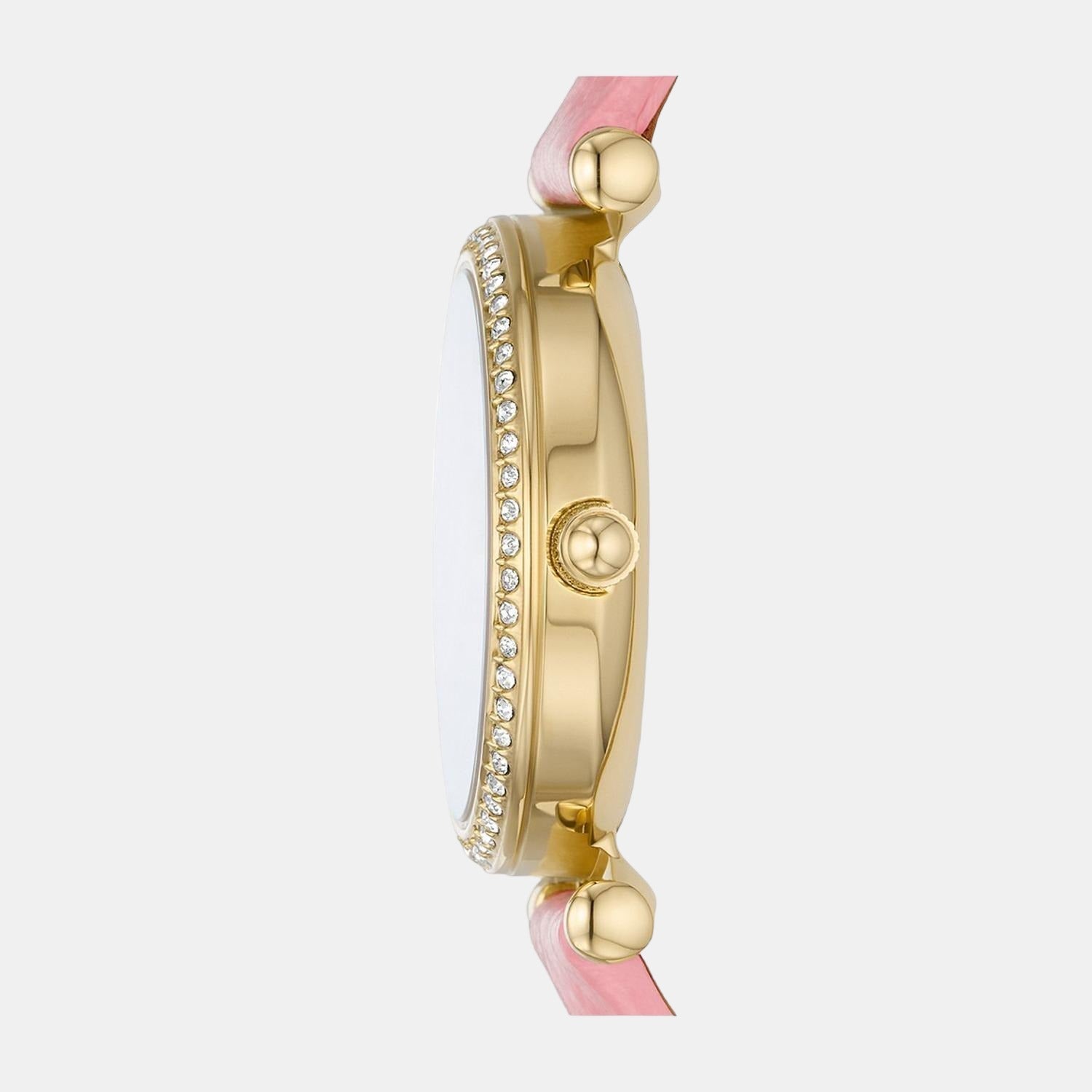 Fossil Carlie Women Quartz Pink Dial Analog Leather Watch ES5177 - view 2