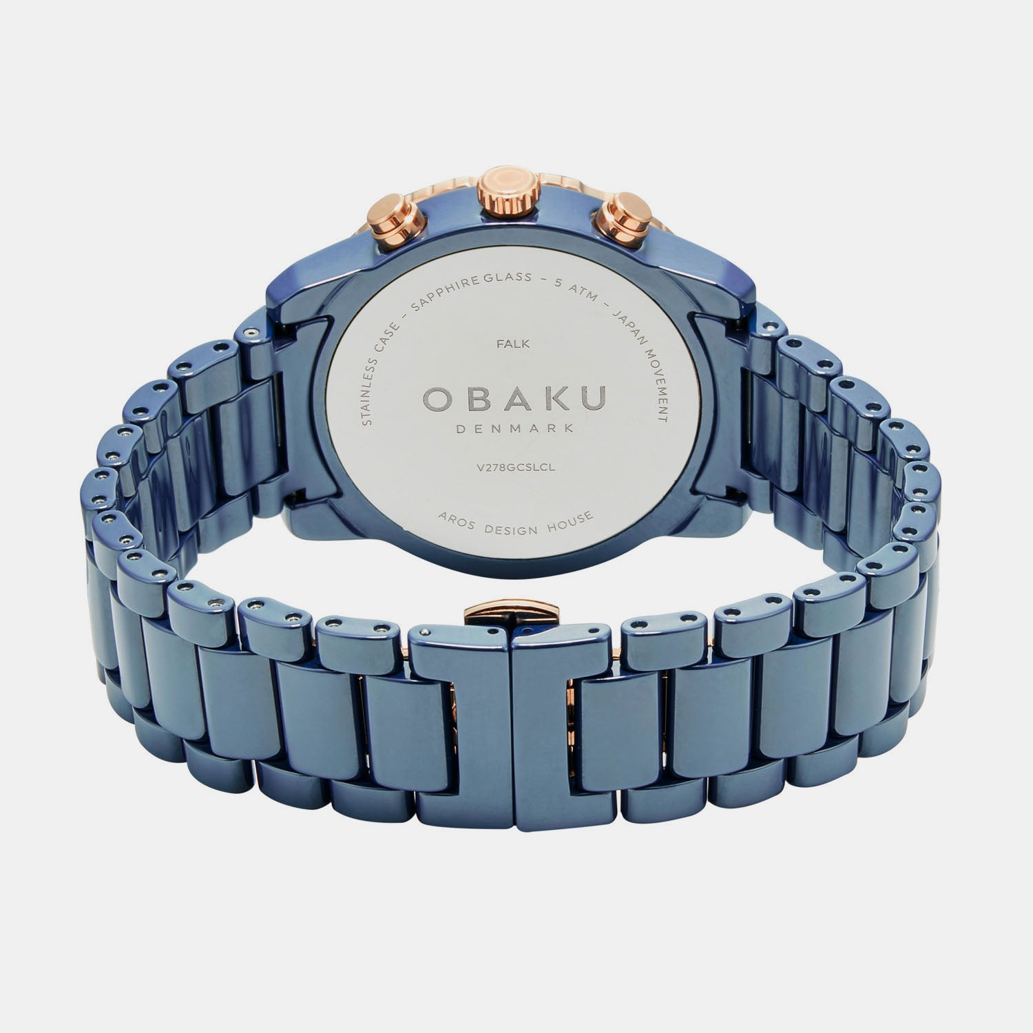Obaku Falk Men Quartz Blue Dial Analog Ceramic Watch V278GCSLCL - view 4