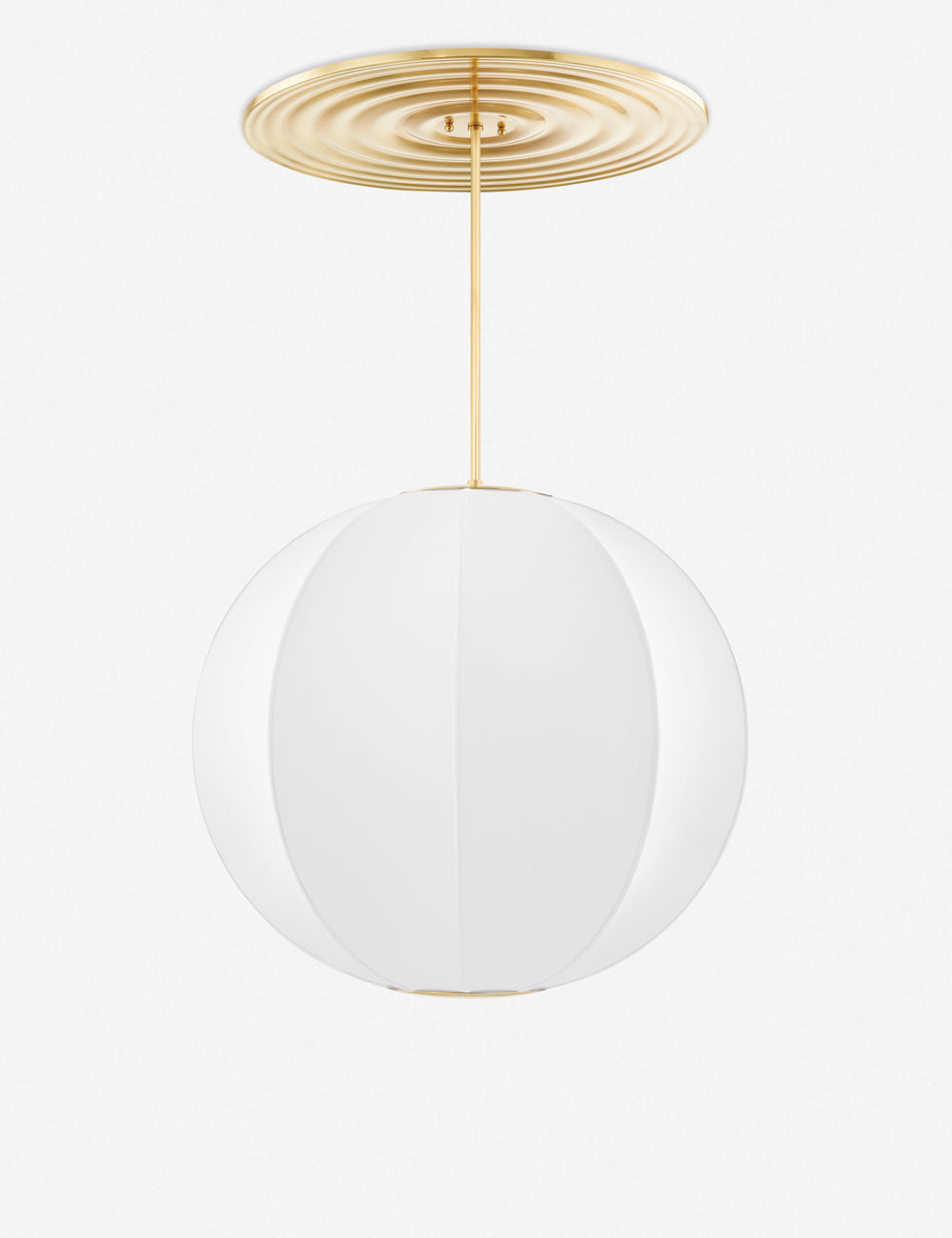 Lulu and Georgia Nguyen Pendant Light – White and Brass - view 2
