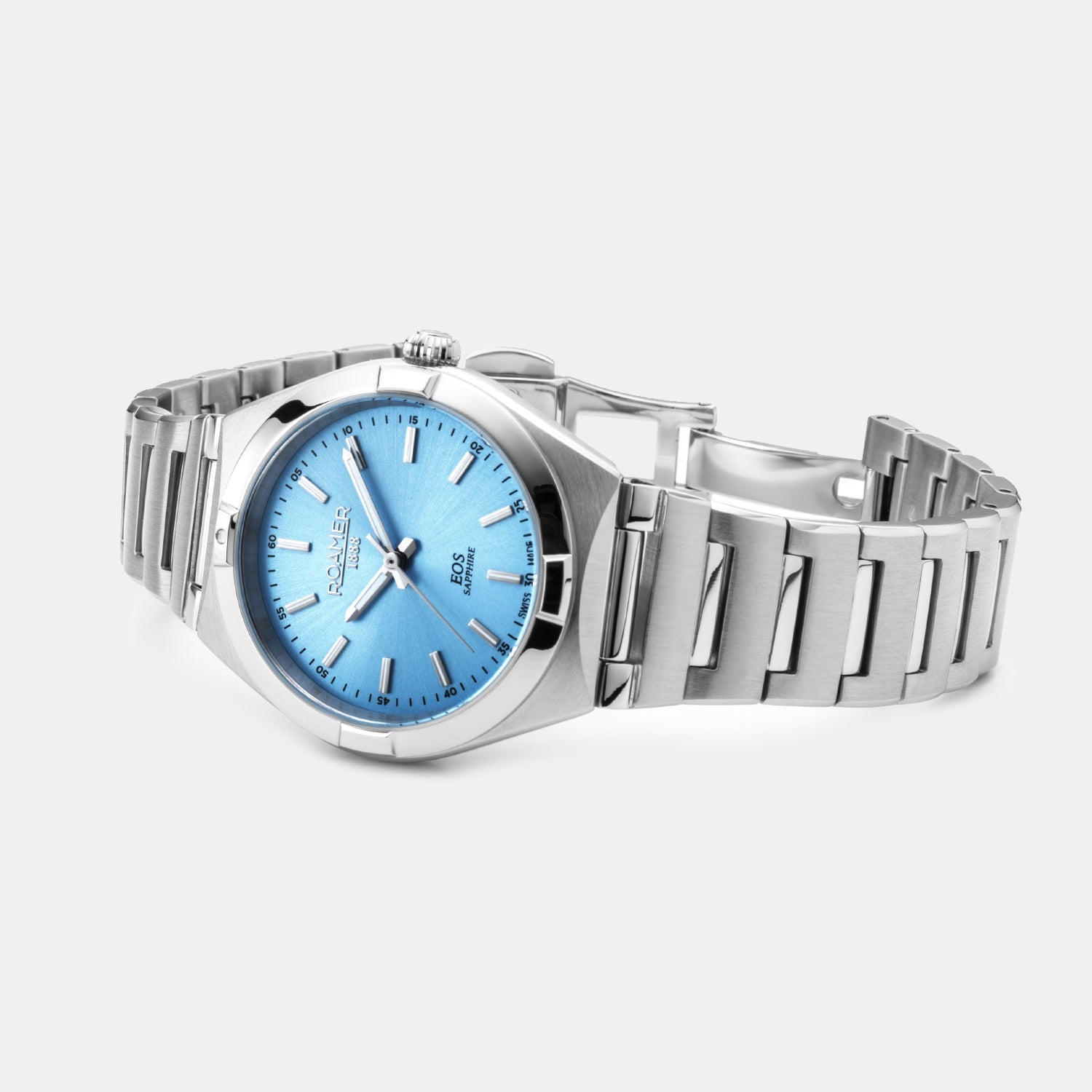 Roamer Eos Classic Women Quartz Light Blue Dial Analog Stainless Steel Watch 982847 41 05 20 - view 2
