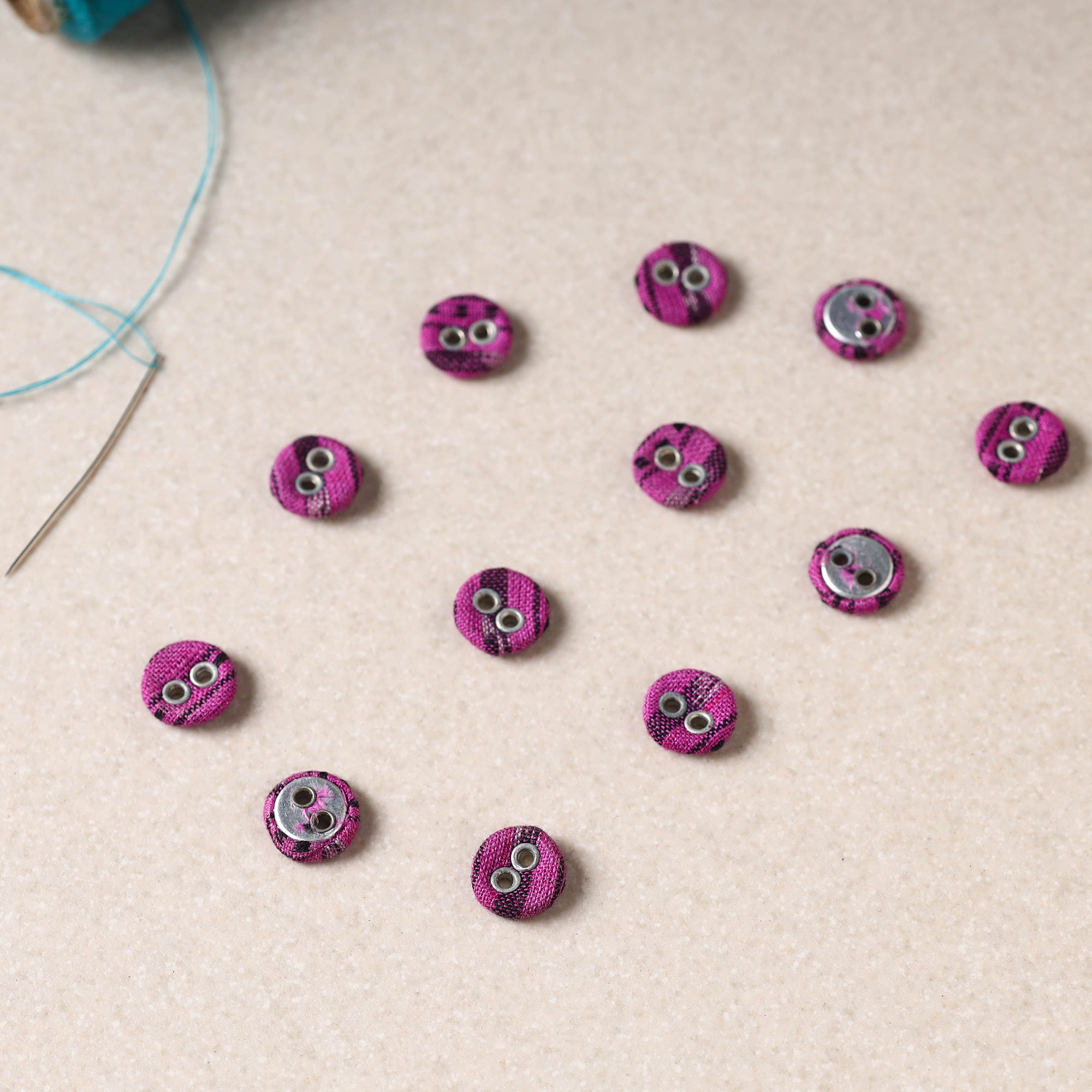 BUTTON BAAZ 1cm Buttonbaaz Handmade Button Small (Set of 12) 37