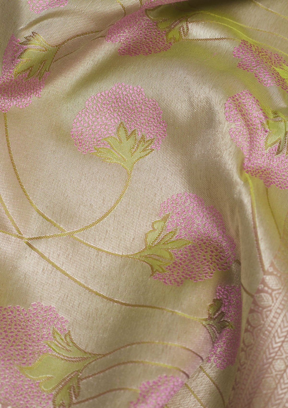 Koskii Pista Green Zariwork Pure Silk Saree – Women's - view 2