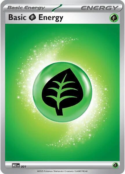 Pokémon Basic Grass Energy - 001 - Common [mee-001] [Non-Holo]