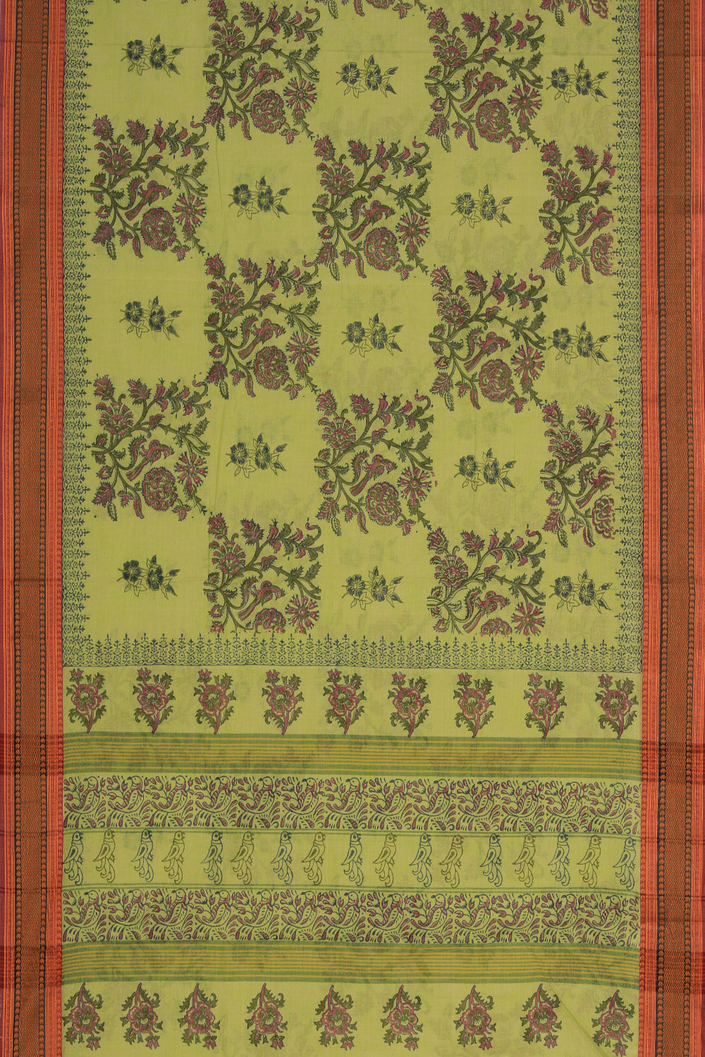 Kalanjali Ethnics Hand block printed cotton saree - view 4