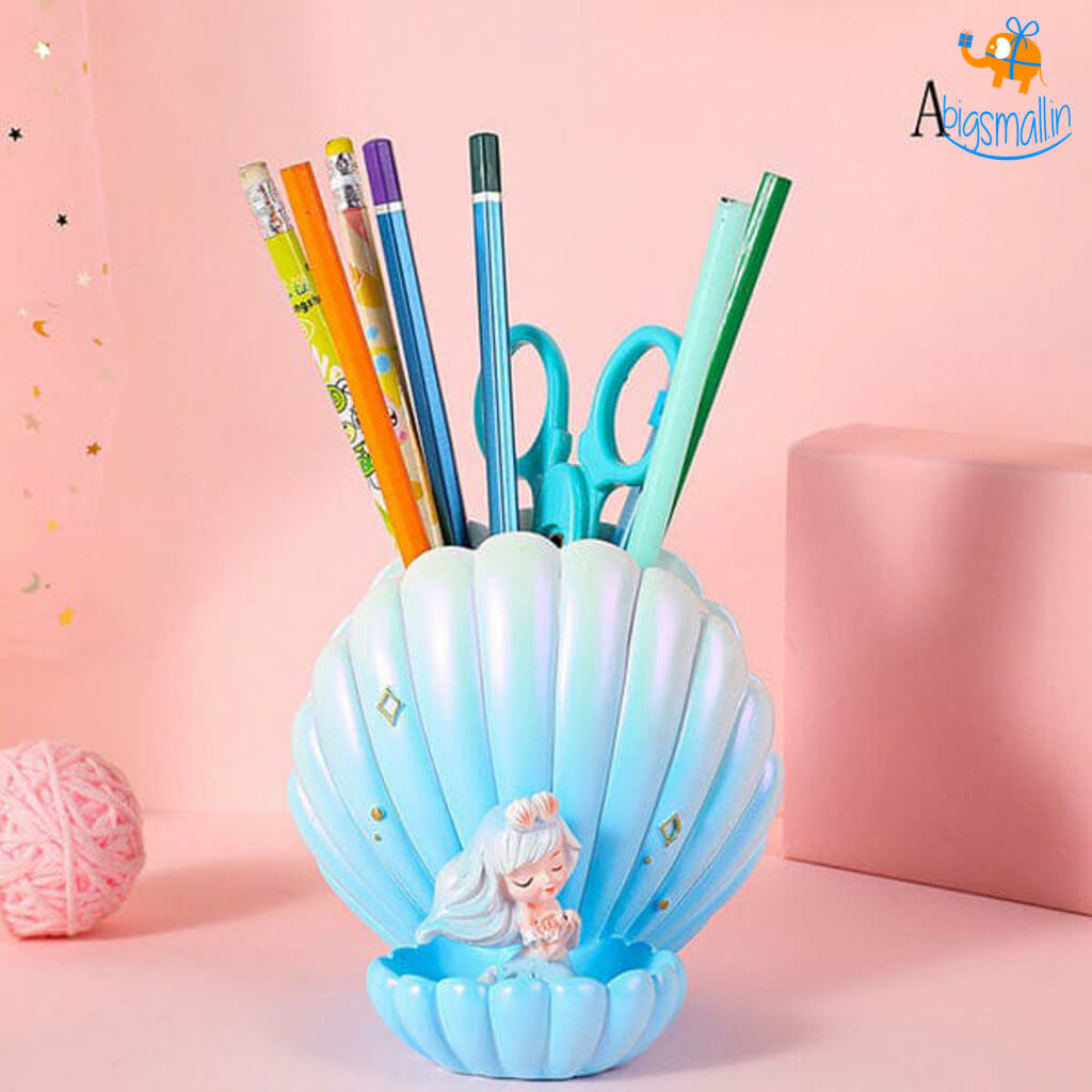 Bigsmall_hmk Sea Shell & Mermaid Desk Organizer - view 2