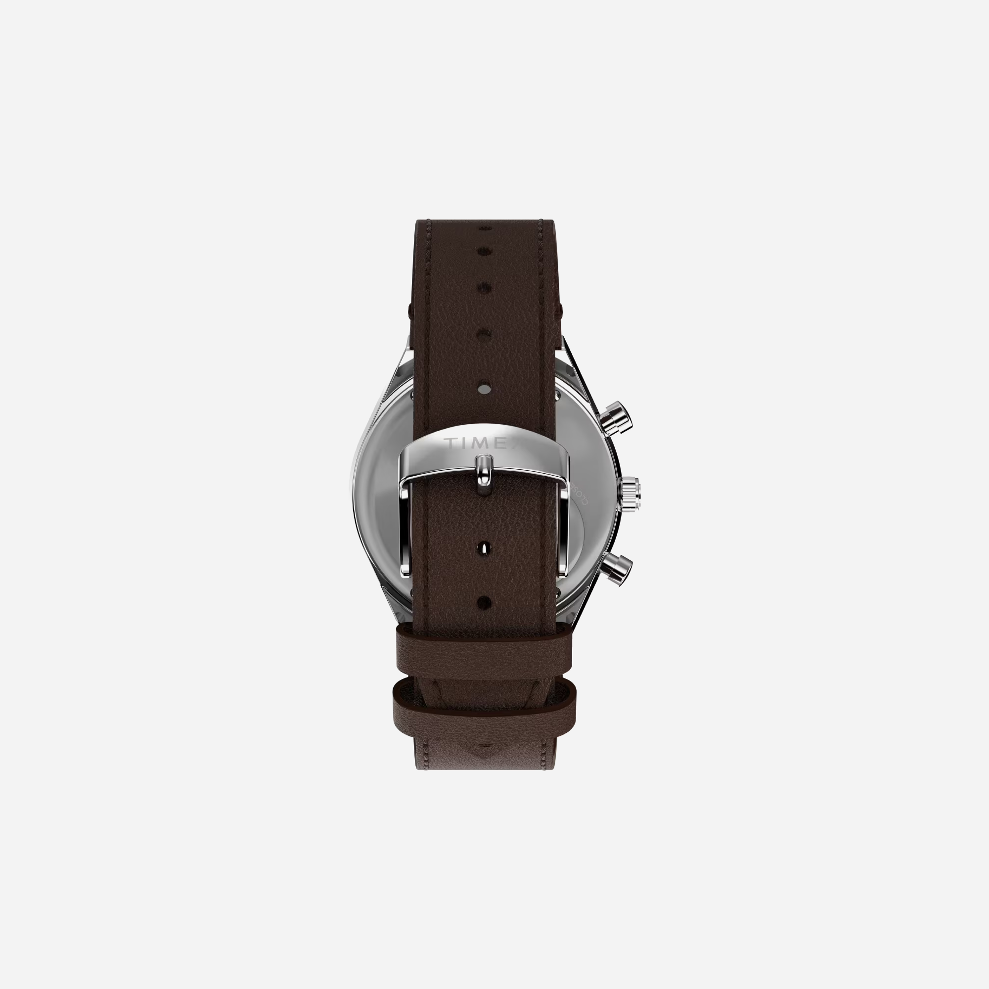 Q Timex 40mm Leather Strap Brown / Rose Gold Watch - view 3