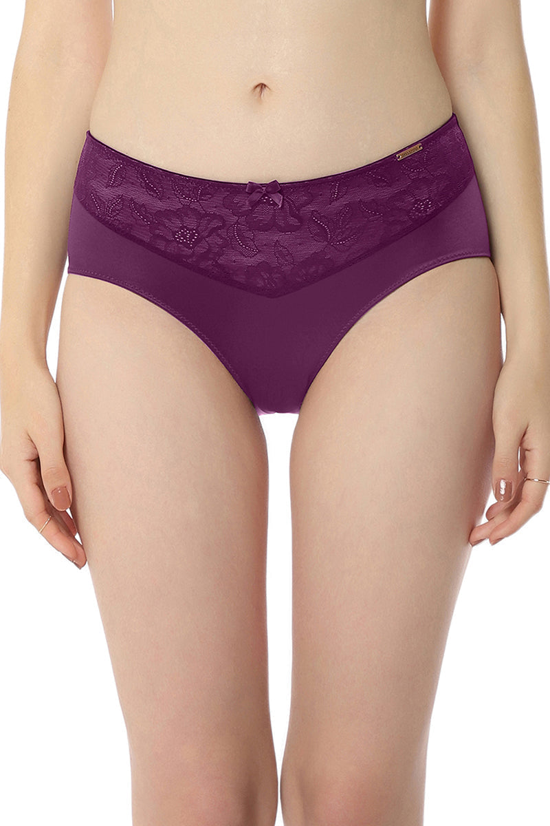 Amante Elegant Lace Hipster Panty - Pickled Beet & Stucco
