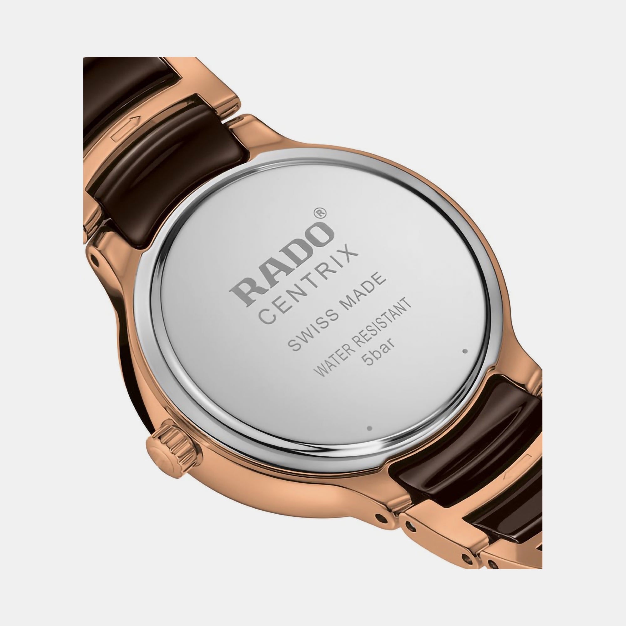 Rado Centrix Women Quartz Brown Dial Chronograph Ceramic Watch R30024732 - view 4