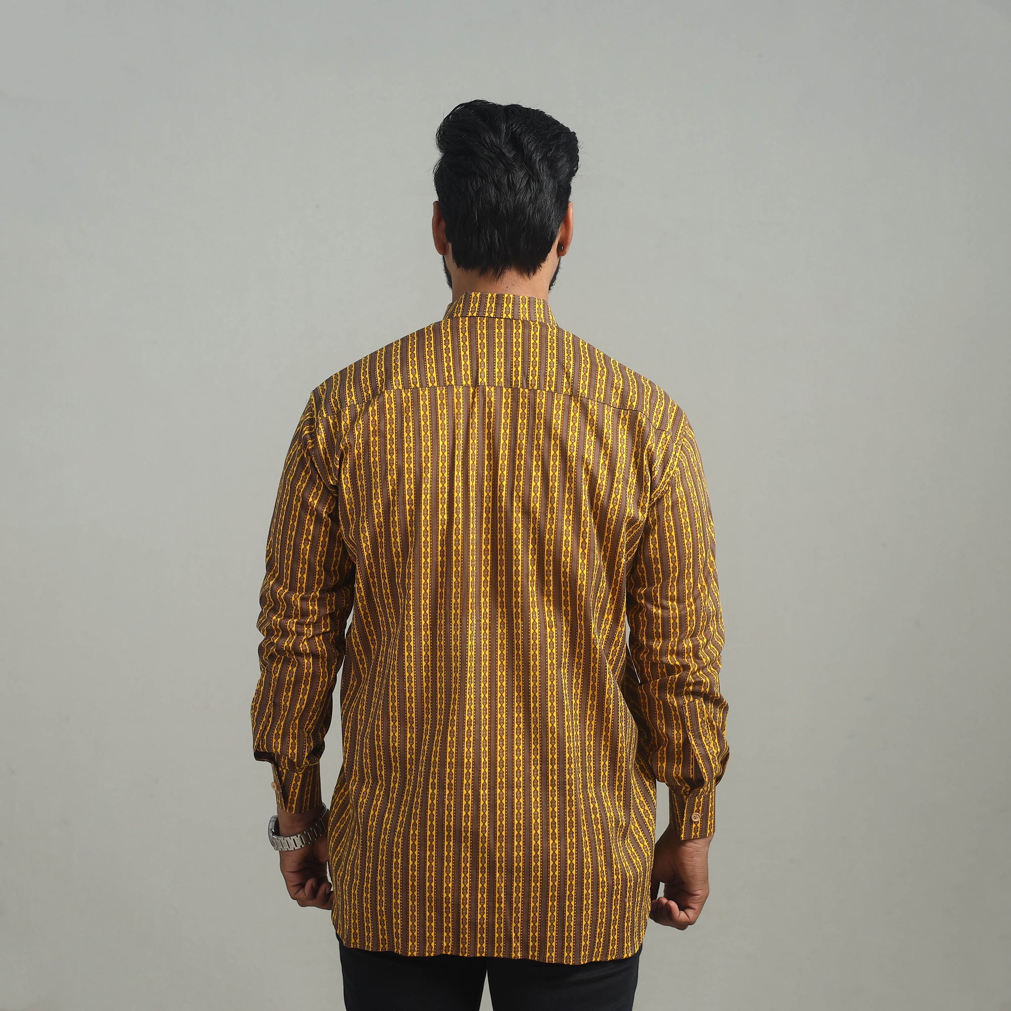 ITOKRI CASUALS Brown - Full Sleeve Cotton Men Jaipur Print Shirt 01 - view 4