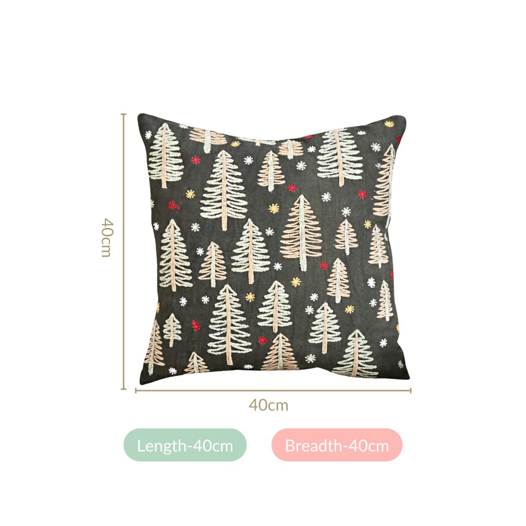Nestasia Pine Trees Under The Night Sky Sofa Cushion Cover 40x40cm - view 4