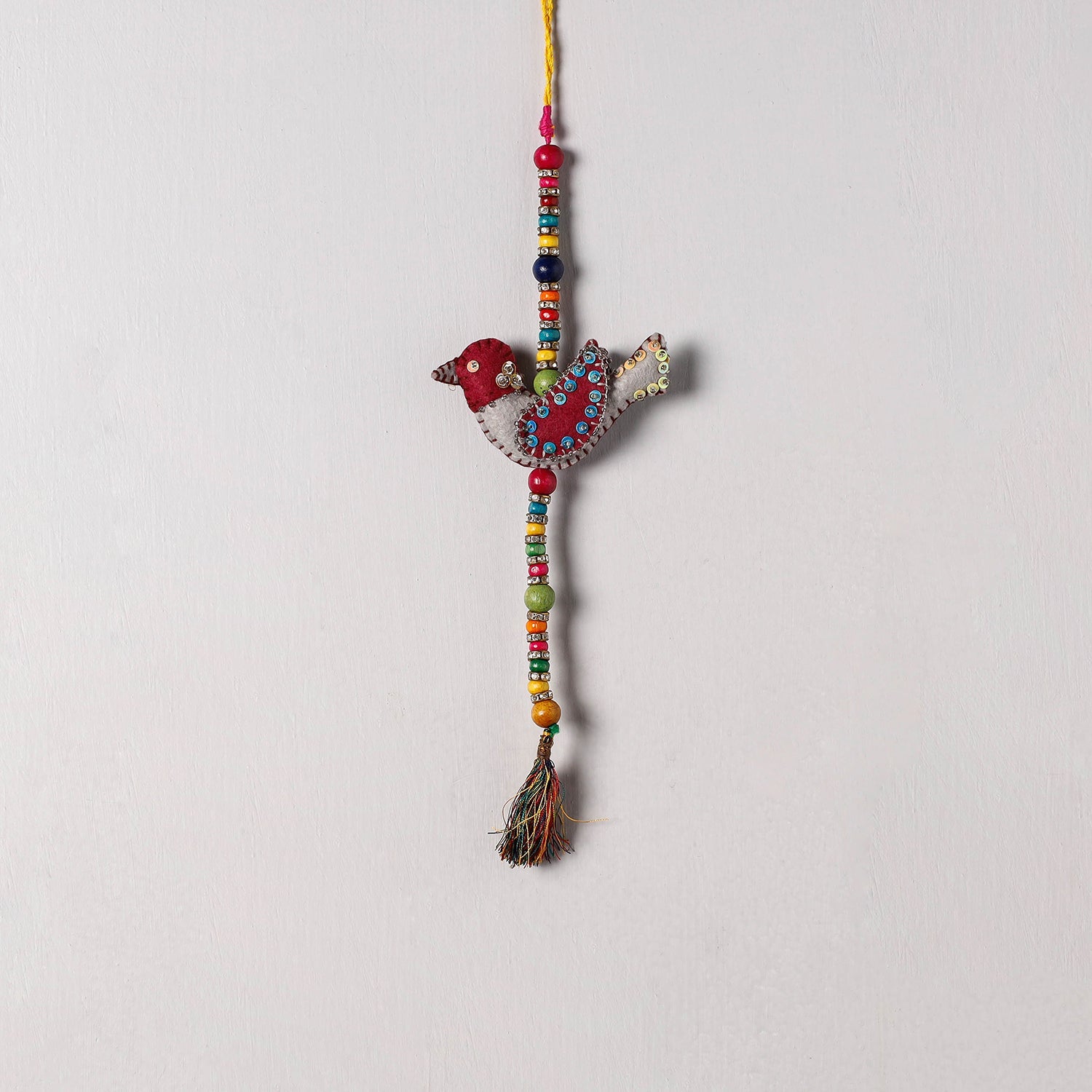 Felt beadwork wall – WITH LOVE BY KANIKA Bird - Handmade Felt & Beadwork Wall Hanging