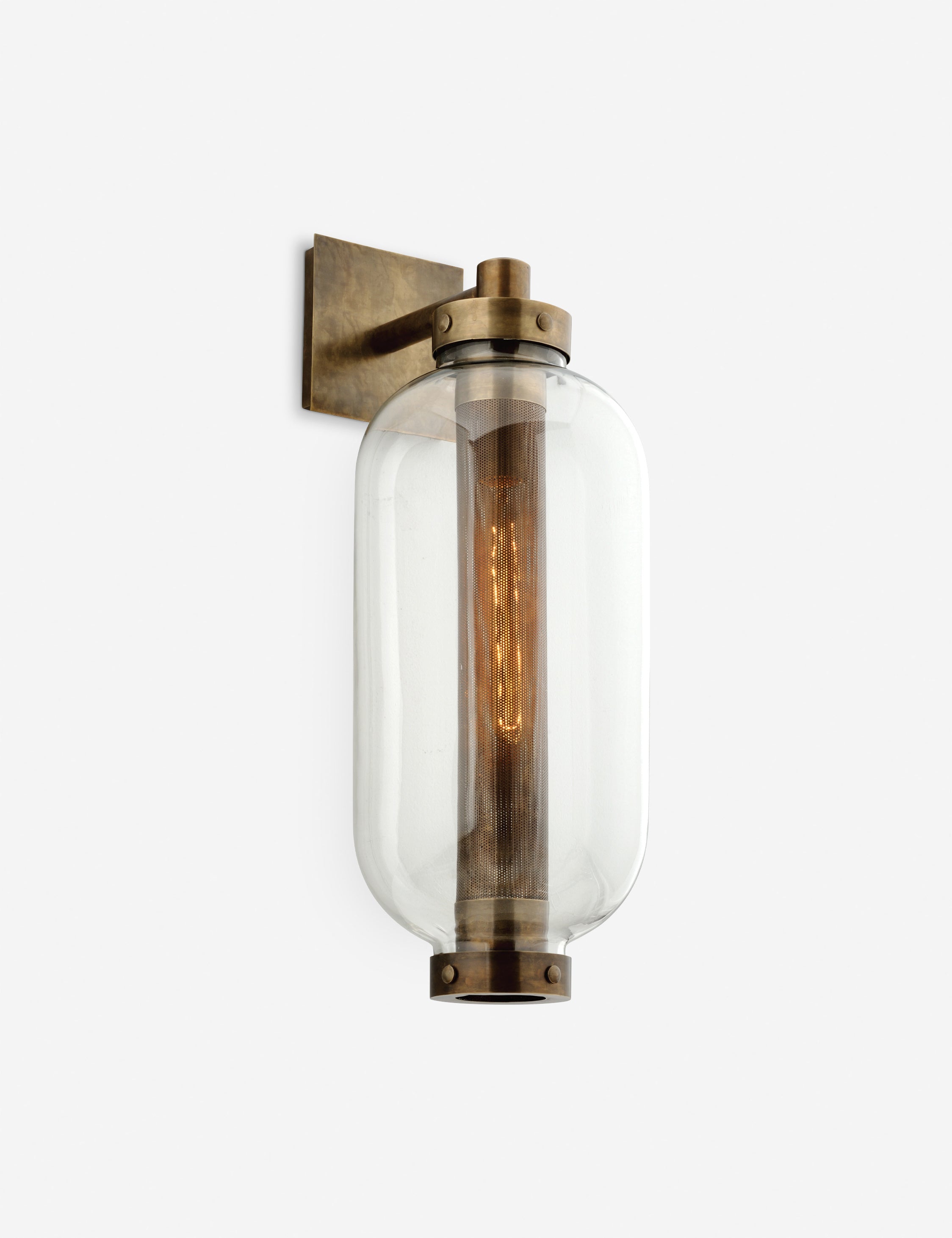 Lulu and Georgia Romelia Outdoor Sconce – Antique Brass
