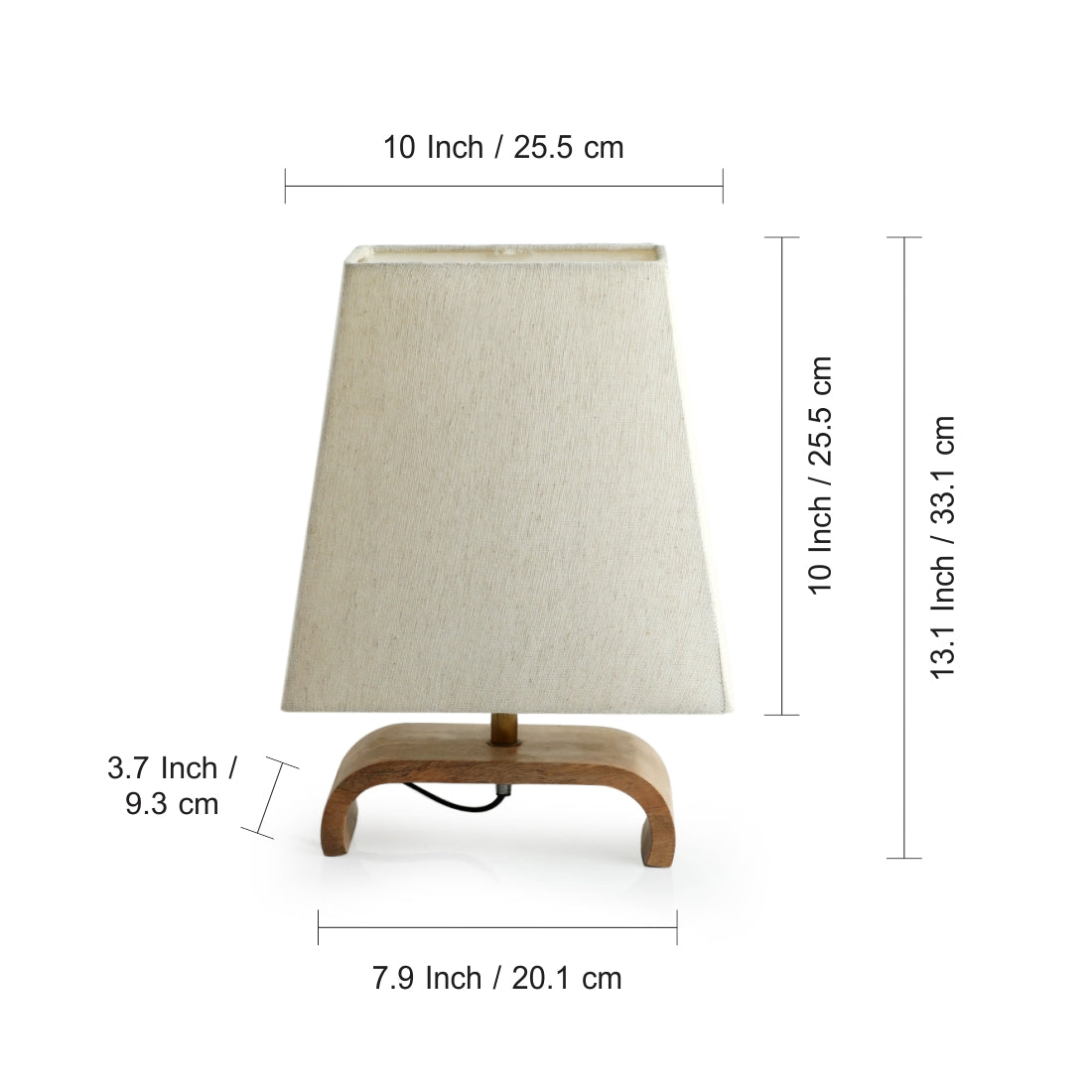 EXCLUSIVELANE 'Stacked Geometry' Decorative Wooden Table Lamp (13.1 Inches) - view 6
