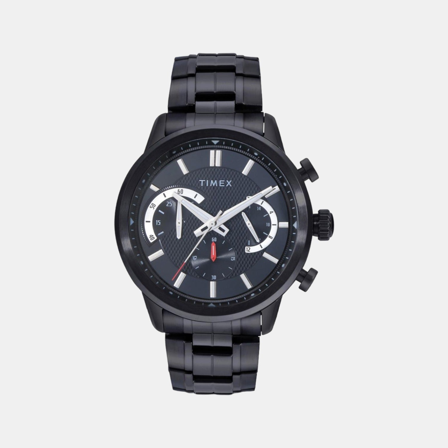 Timex E Class Men Quartz Black Dial Chronograph Stainless Steel Watch TWEG18605