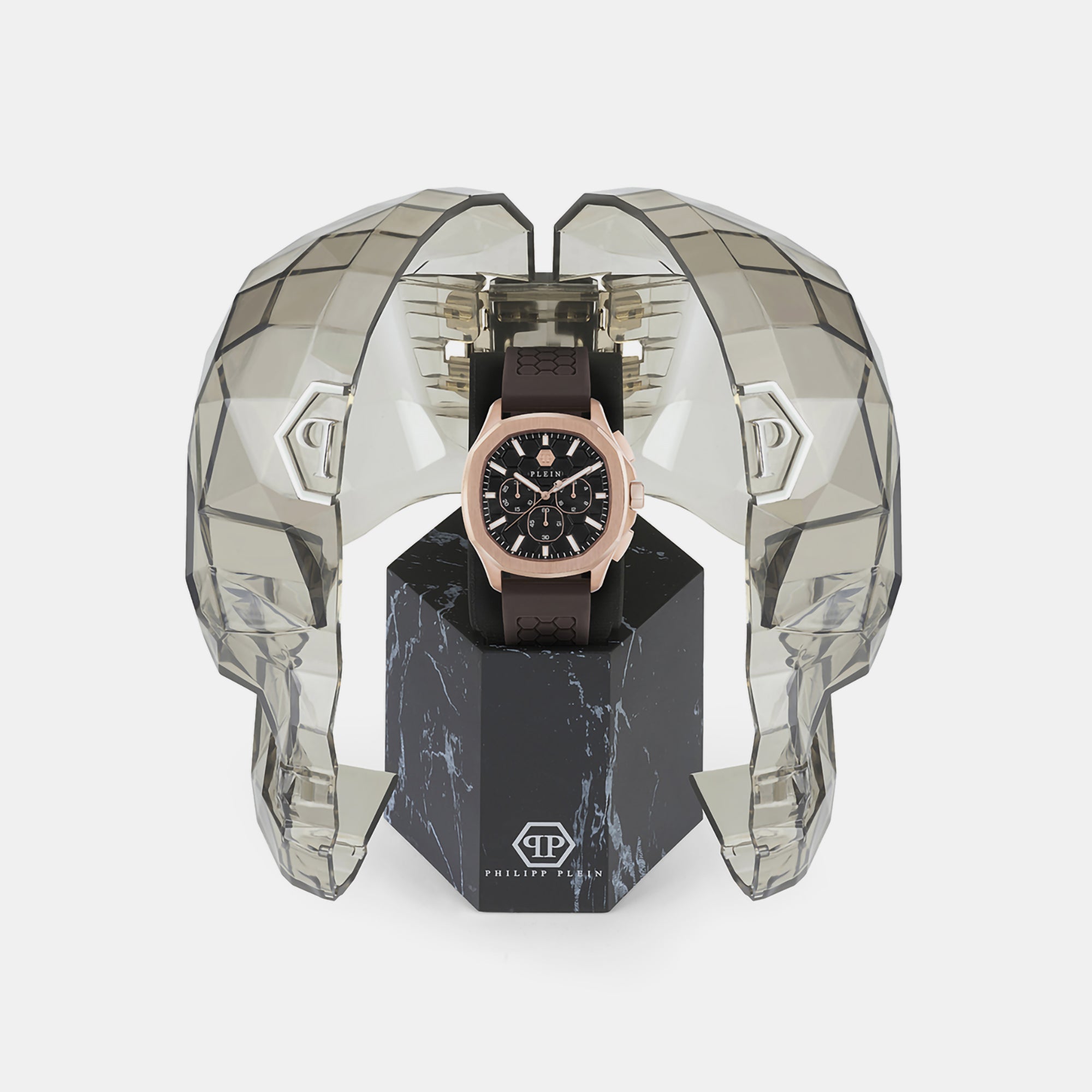 Philipp Plein High-Iconic Men Quartz Brown Dial Chronograph Silicone Watch PWSAA0523 - view 4
