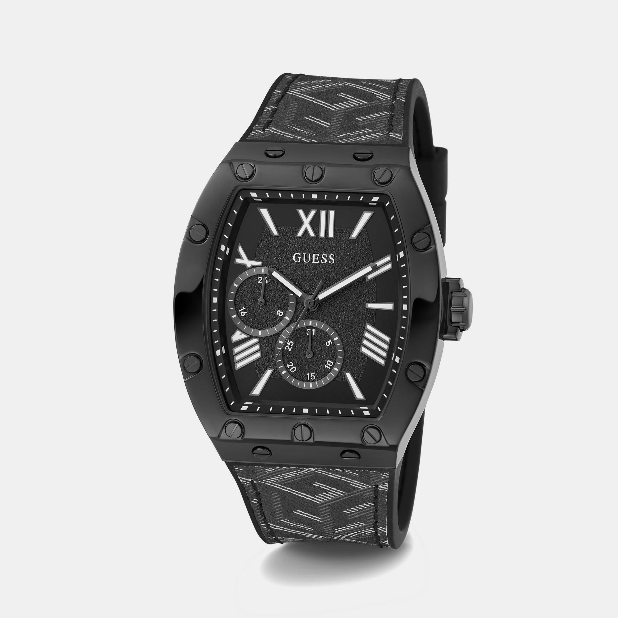 Guess Falcon Men Quartz Black Dial Chronograph Leather Watch GW0645G2 - view 4