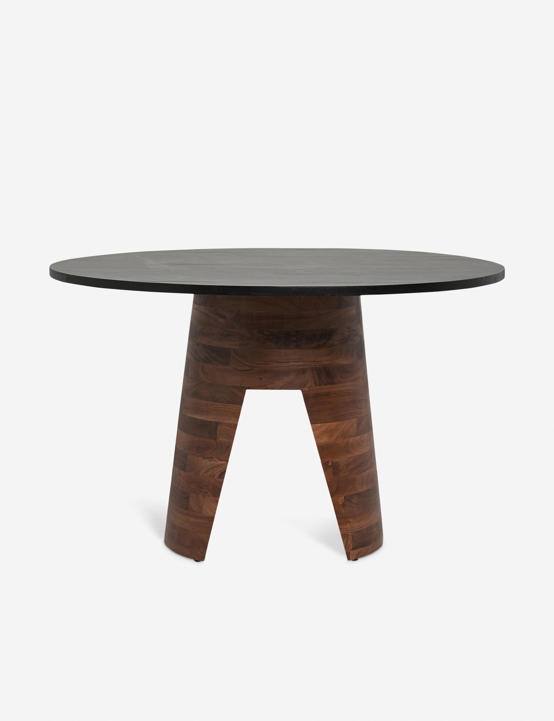 Lulu and Georgia Adler Round Dining Table – Black and Brown