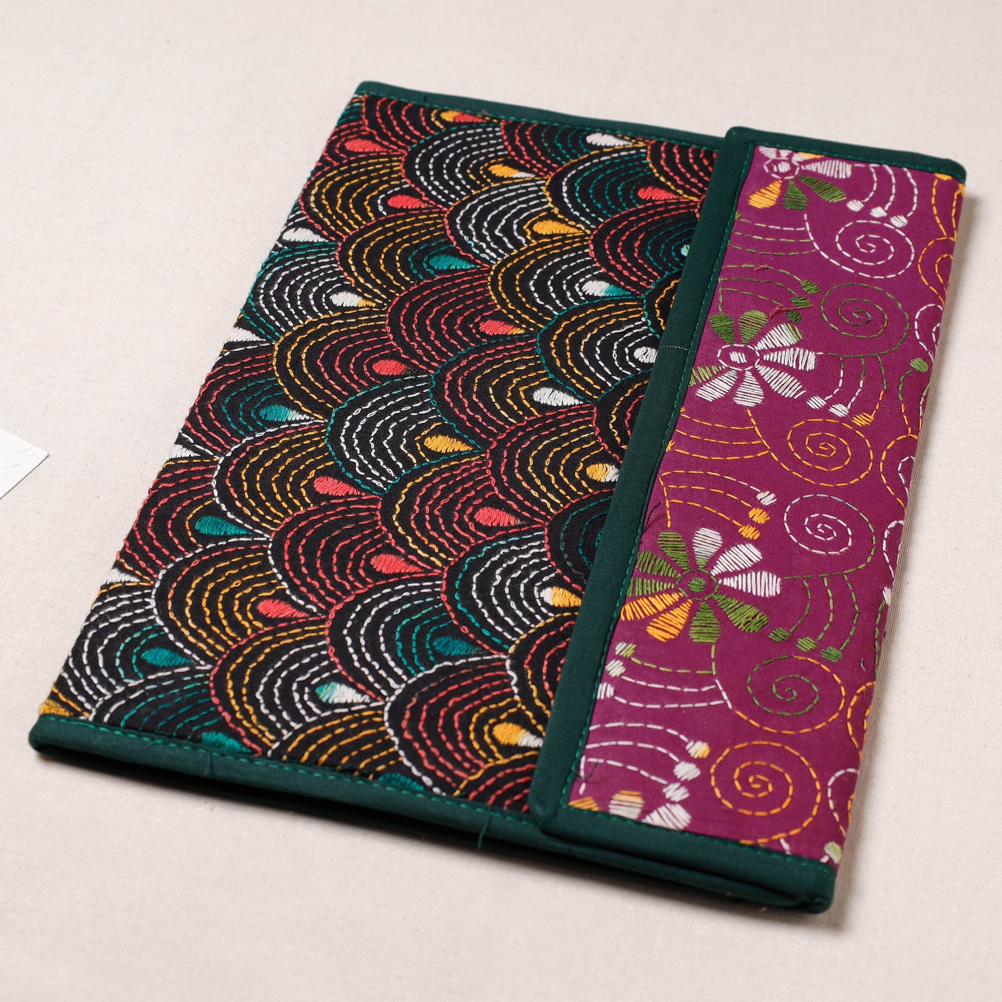 ASALKAAR Bengal Kantha Work Handcrafted File Folder - view 2