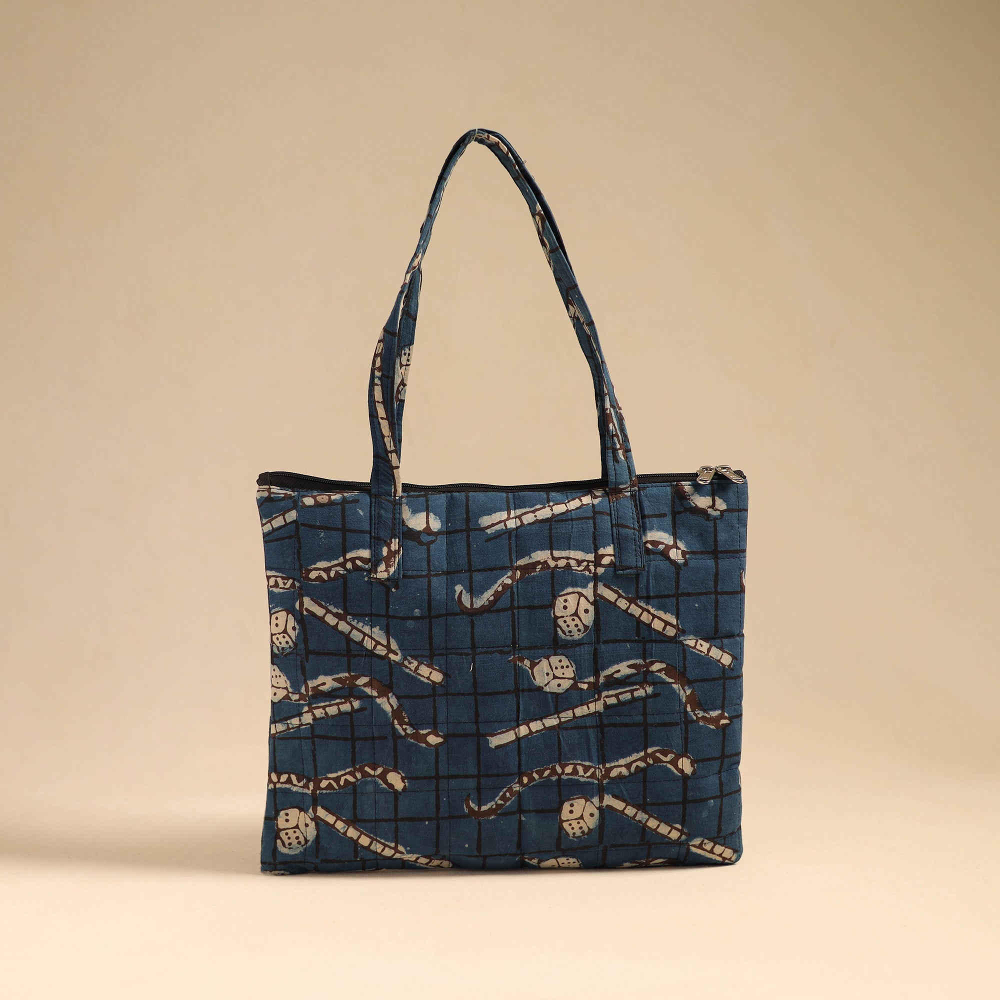 NOORI BAZAR Blue - Handcrafted Quilted Cotton Handbag 17 - view 4