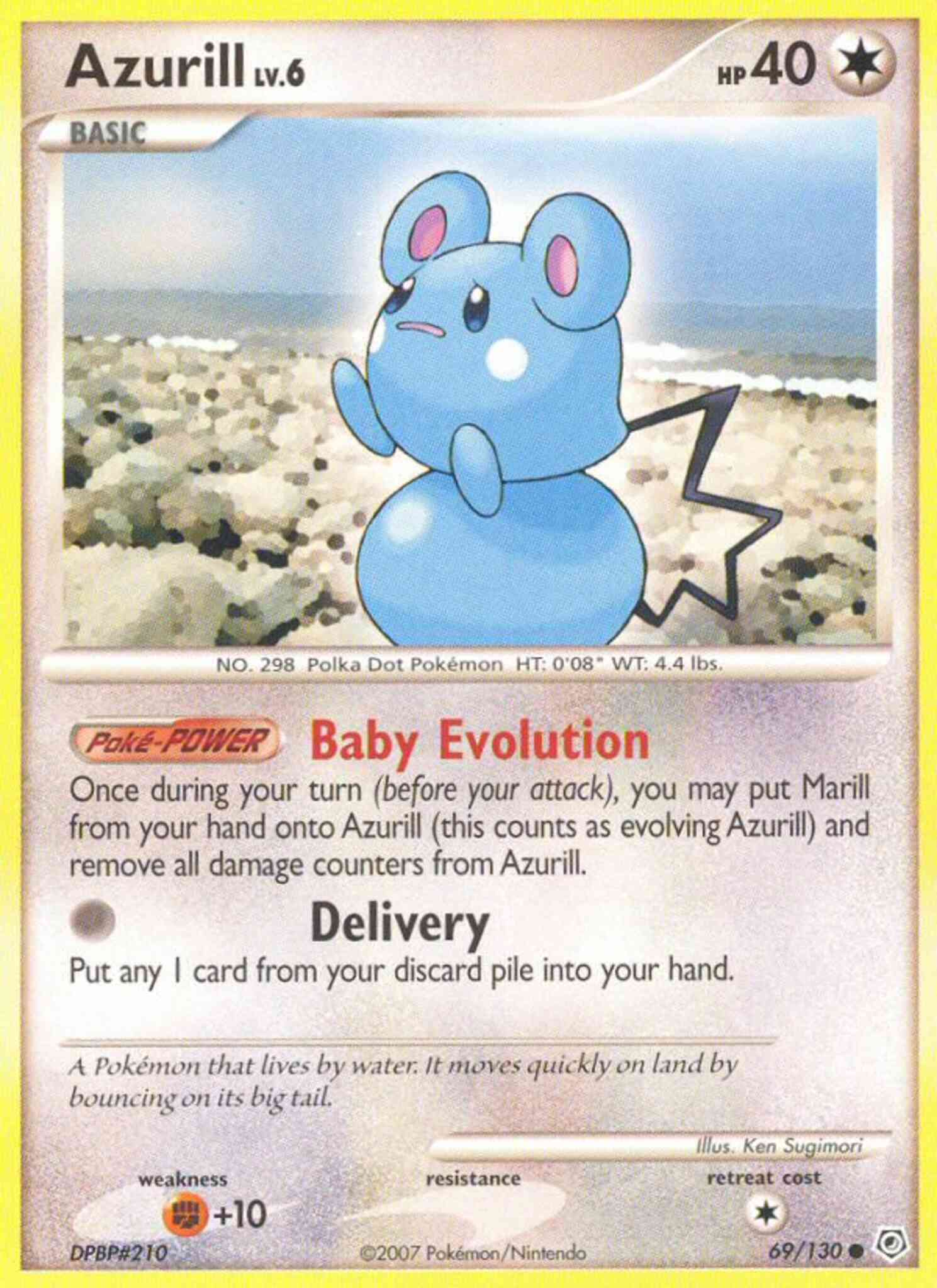 Common dp1-69 reverse – Pokémon Azurill - 69/130 - Common [dp1-69] [Reverse Holo]