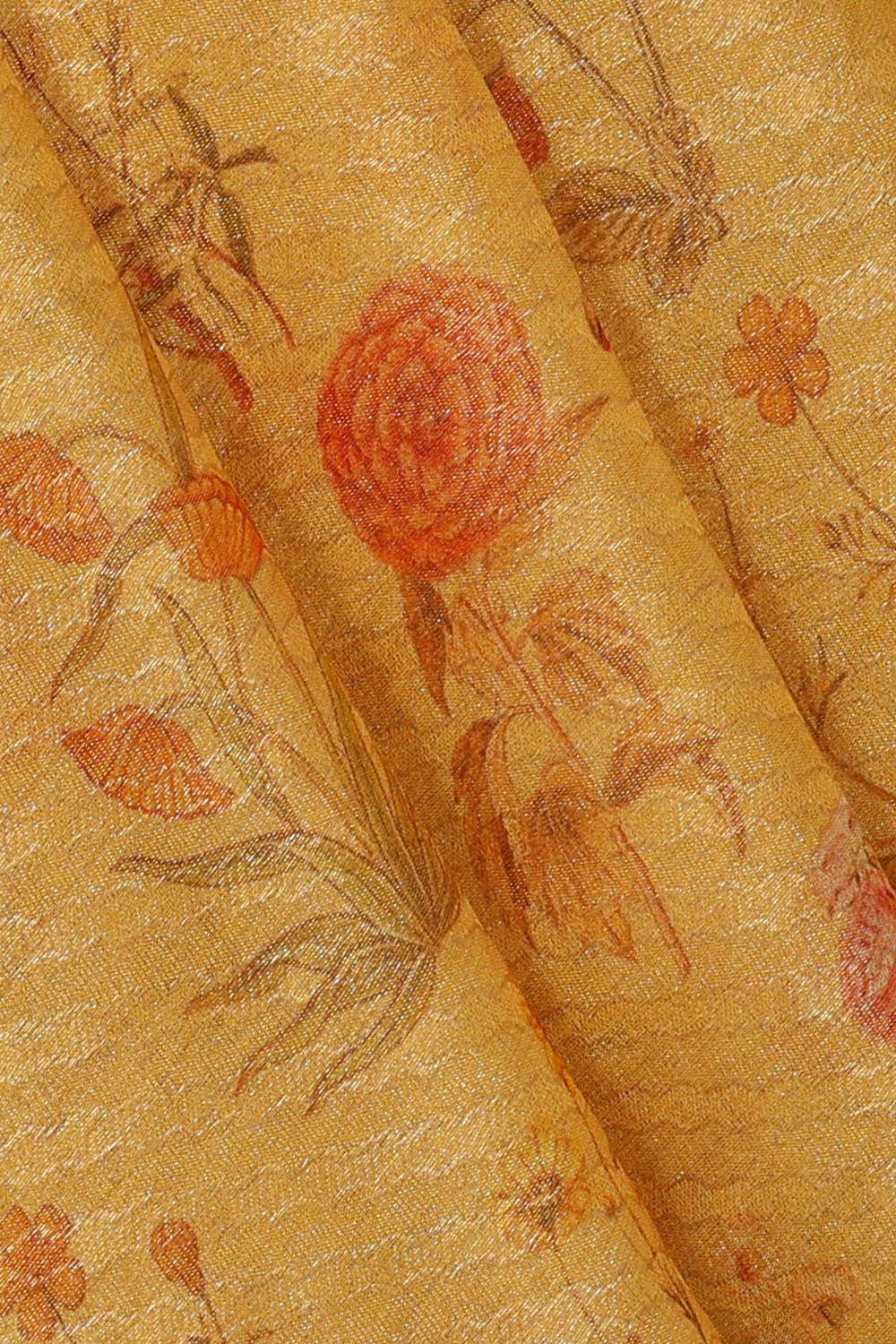 Kalanjali Georgette Mustard Saree – Women's - view 2