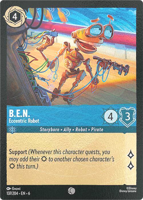 204 azurite sea – Lorcana B.E.N. - Eccentric Robot - 137/204 [Azurite Sea] [Cold Foil]