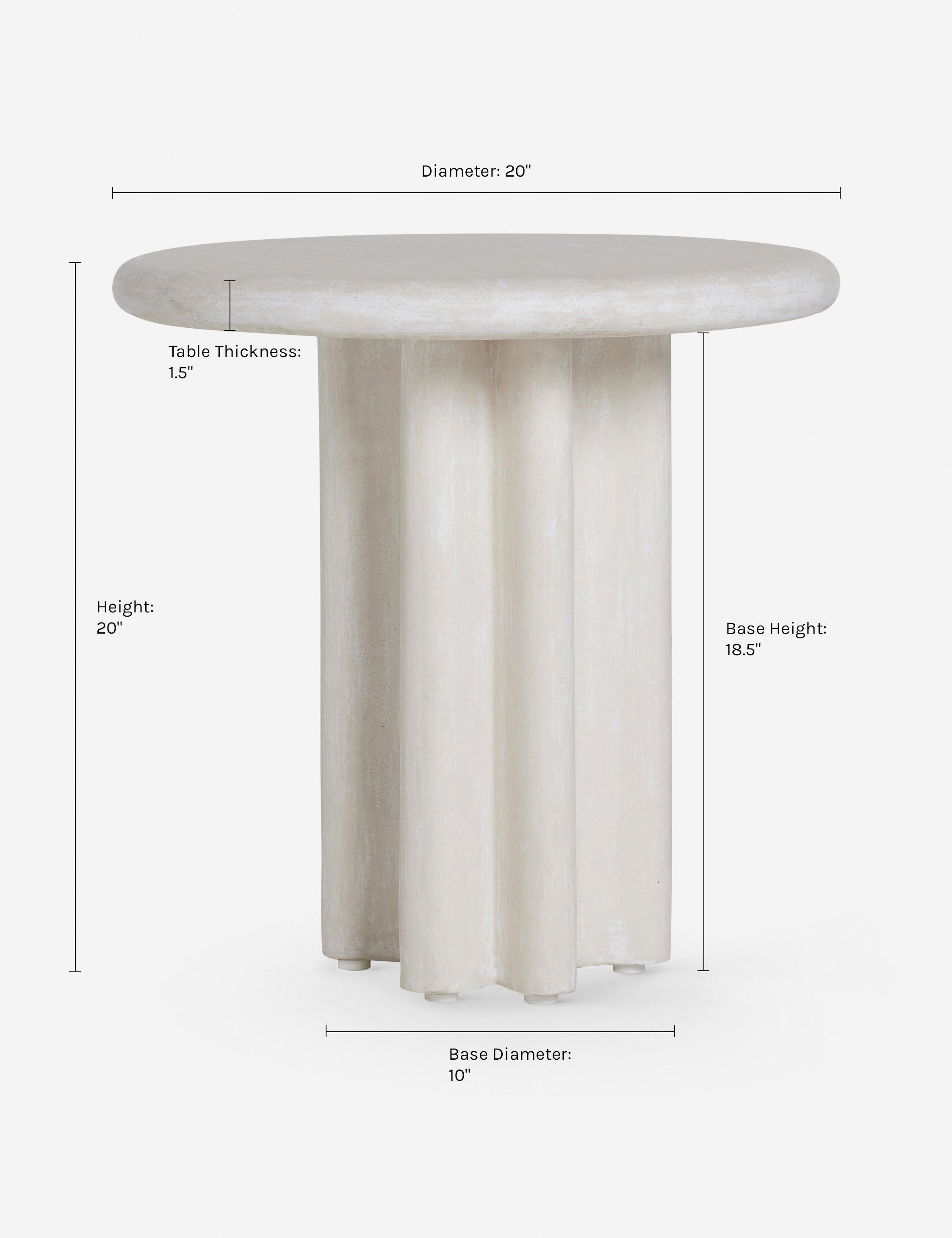 Lulu and Georgia Ruiz Indoor / Outdoor Round Side Table - view 8