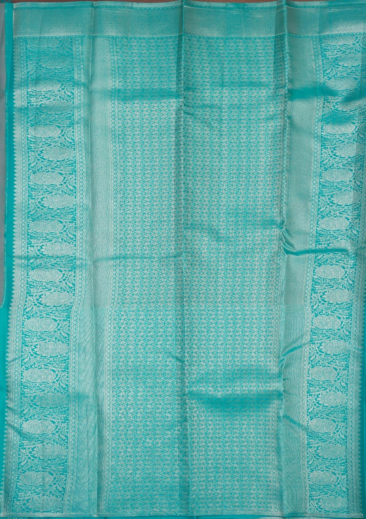 Koskii Sky Blue Zariwork Pure Silk Saree – Women's - view 5