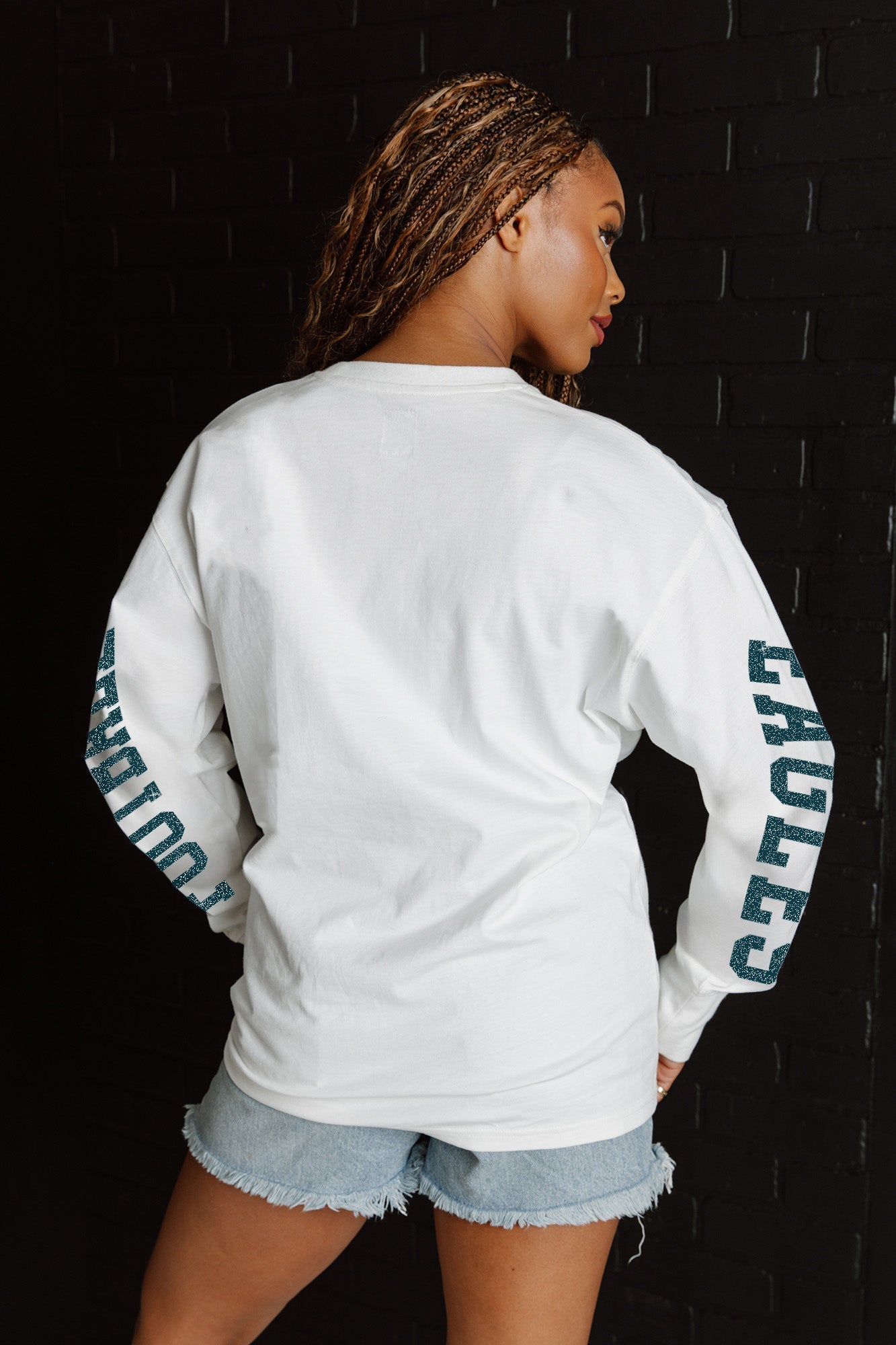 GC X NFL Philadelphia Eagles Game Plan Oversized Midweight Long Sleeve Tee - view 6