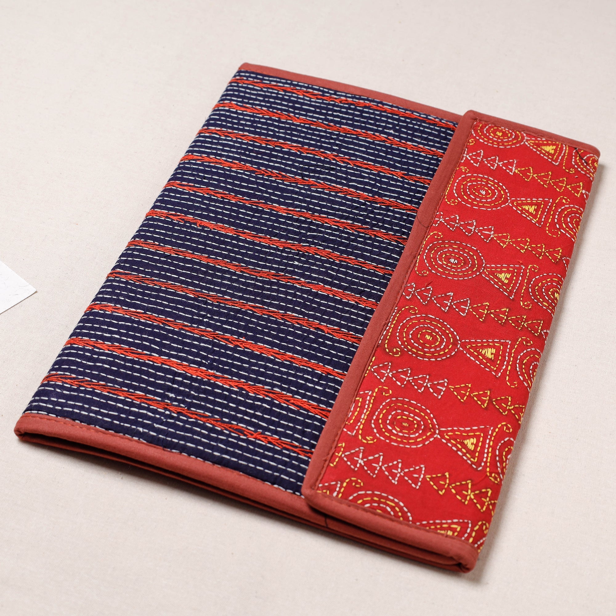 ASALKAAR Bengal Kantha Work Handcrafted File Folder - view 2