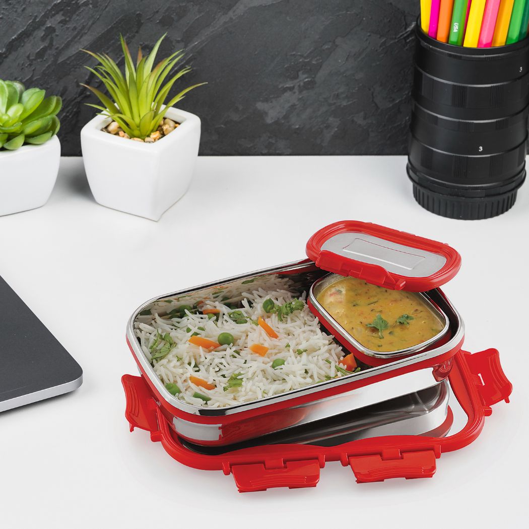 Cello Click It Stainless Steel Lunch Box, Big - view 2