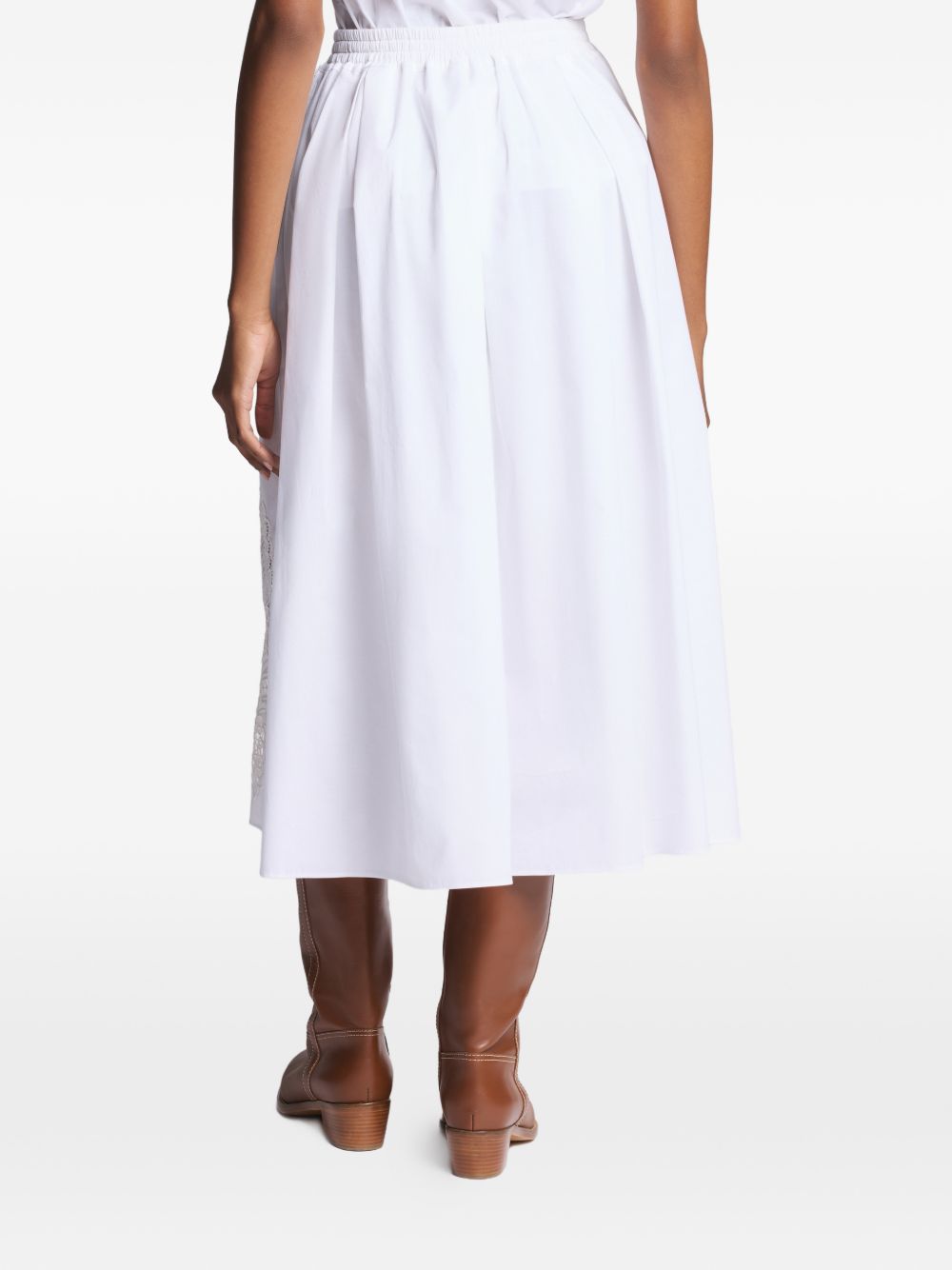 Fay A-line Cotton long skirt - view 4