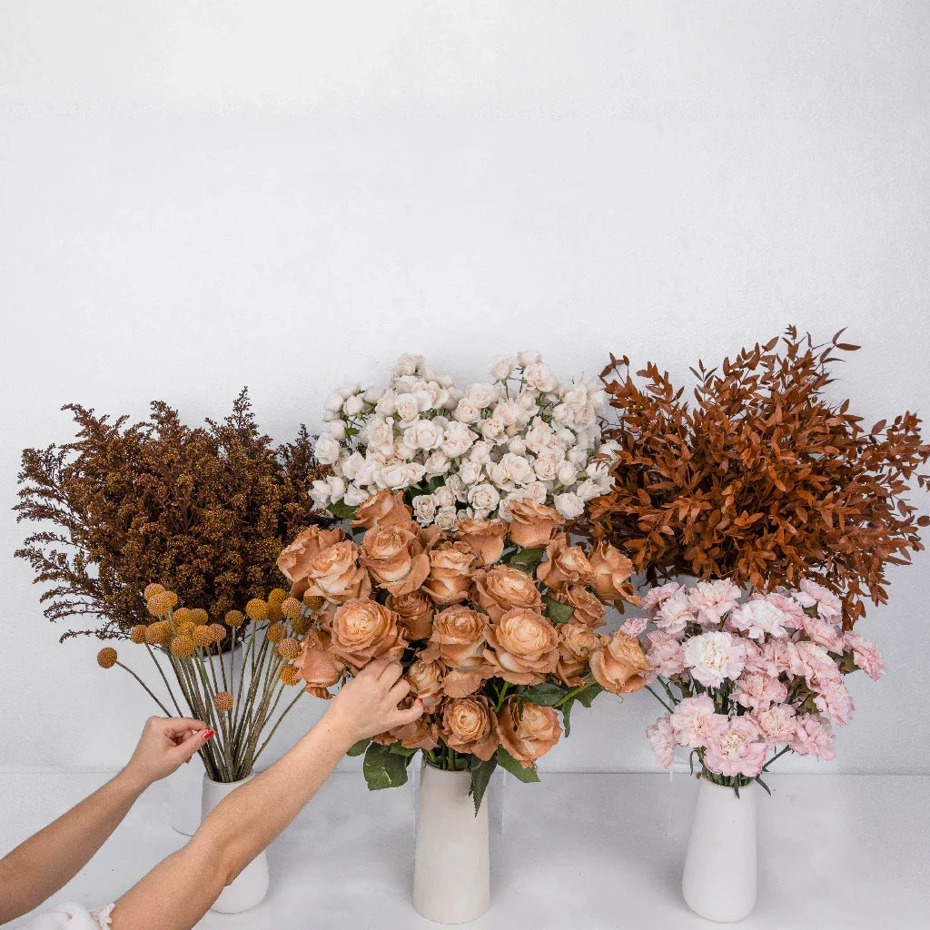 FiftyFlowers Mocha Brown Bouquet Bar Flower Kit - view 3