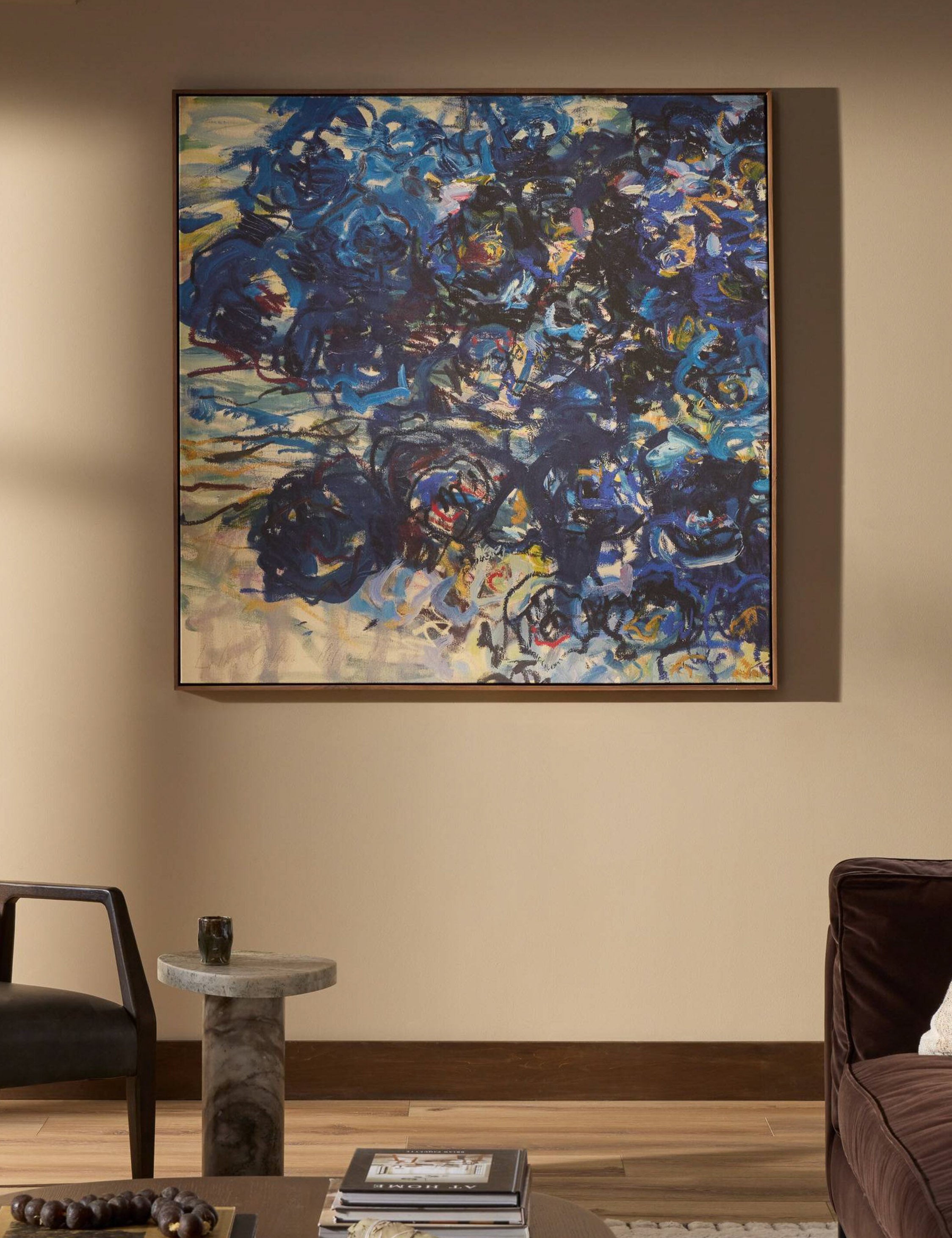 Lulu and Georgia Blue Flowers Wall Art by Lilia Orlova-Holmes - view 2
