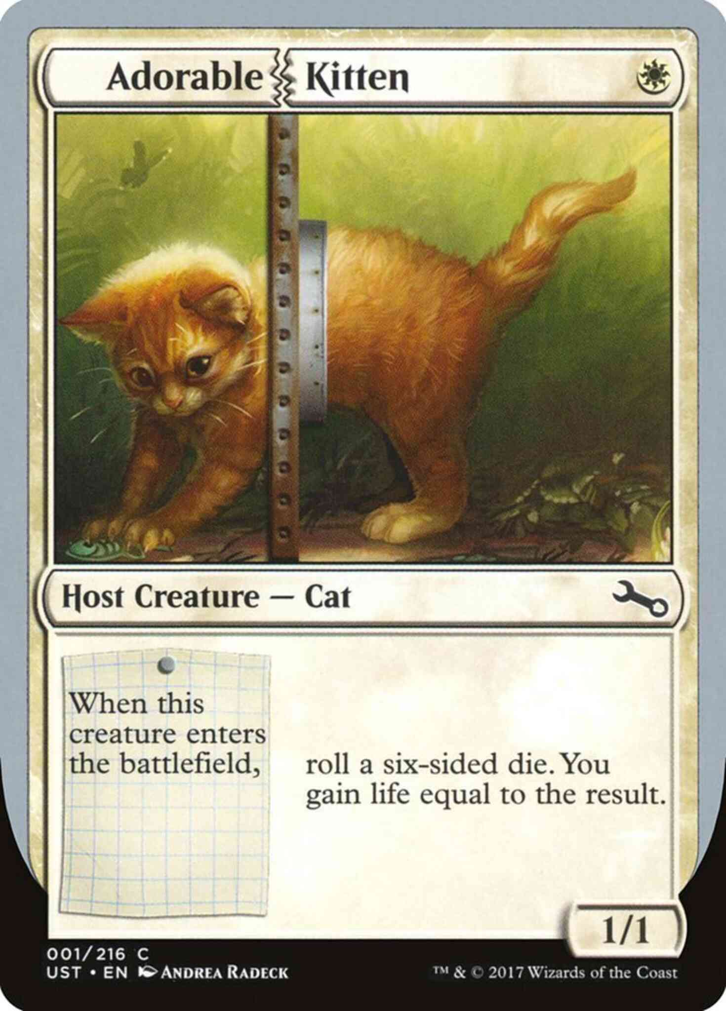 Adorable kitten 1 – Magic Adorable Kitten [1] [Unstable] [Non-Foil]