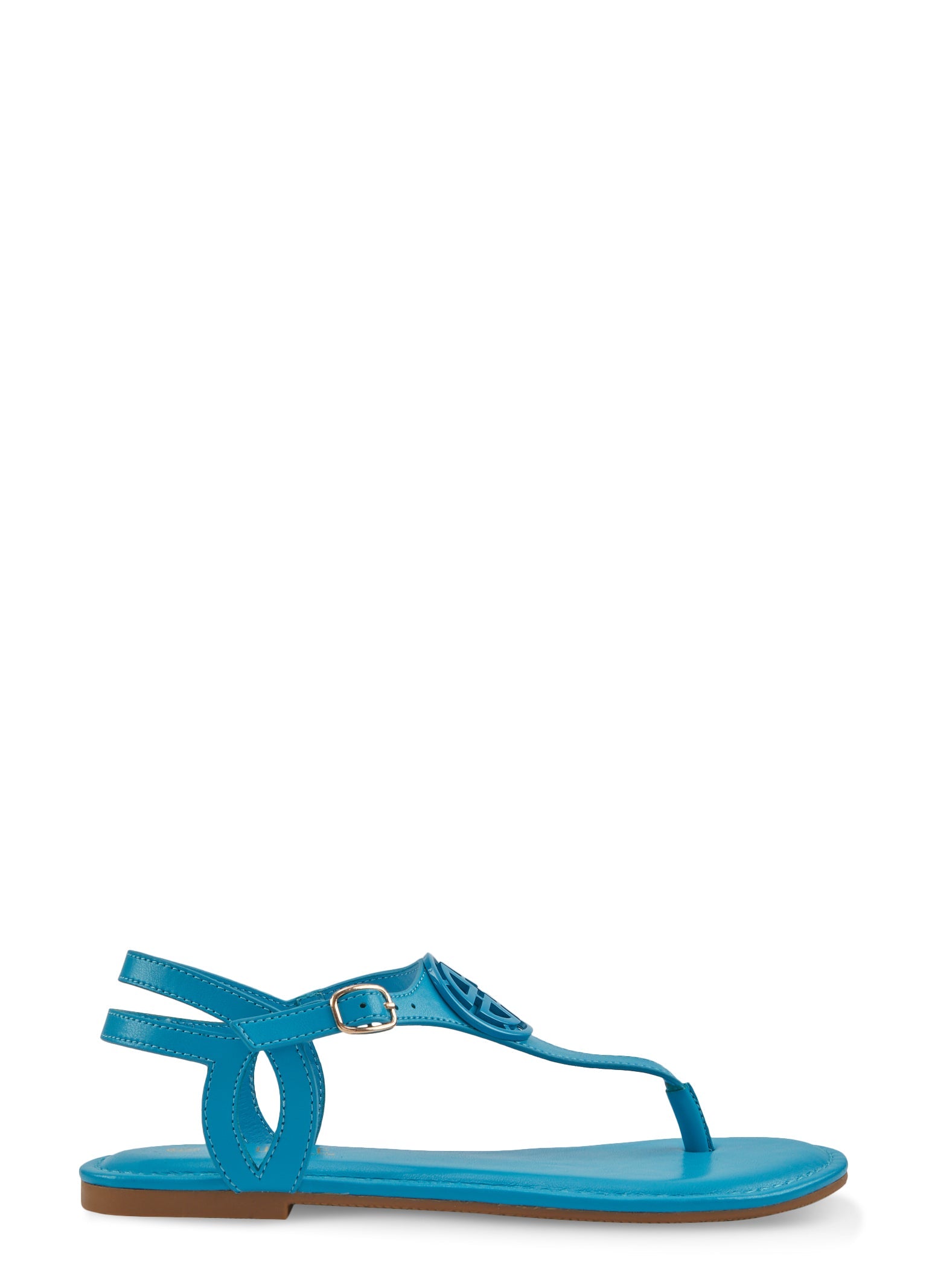 Rainbow Shops Geo Pendant Thong Ankle Strap Sandals - view 2