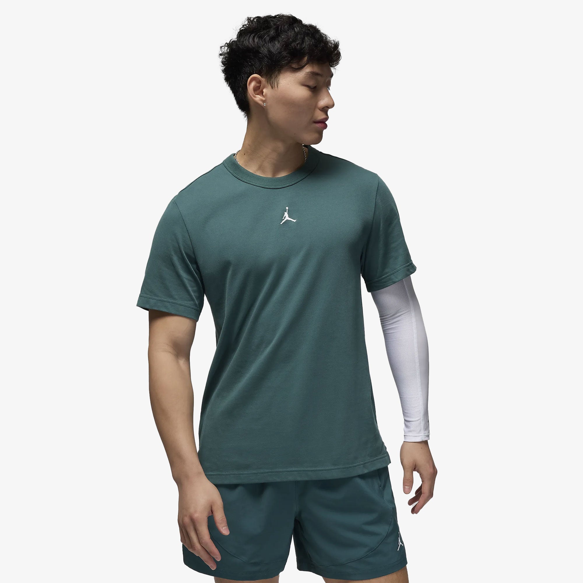 Jordan | Sport Dri-fit Short-sleeve Top { Oxidized Green/white
