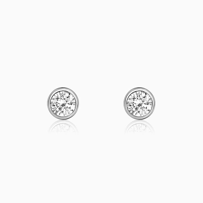 GIVA Jewellery Silver Shine Zircon Earrings
