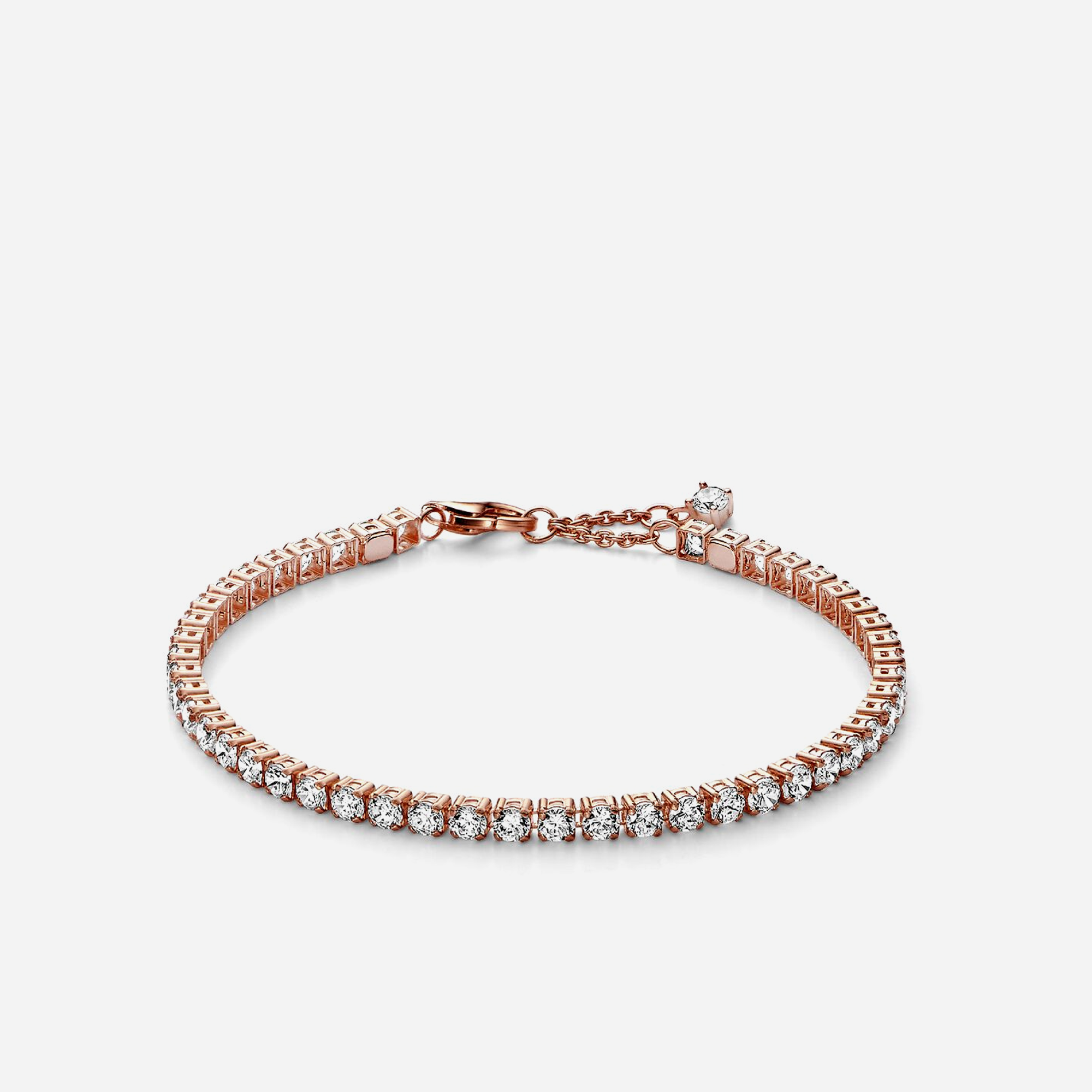 Pandora Sparkling Tennis Bracelet Rose Gold Plated - view 2