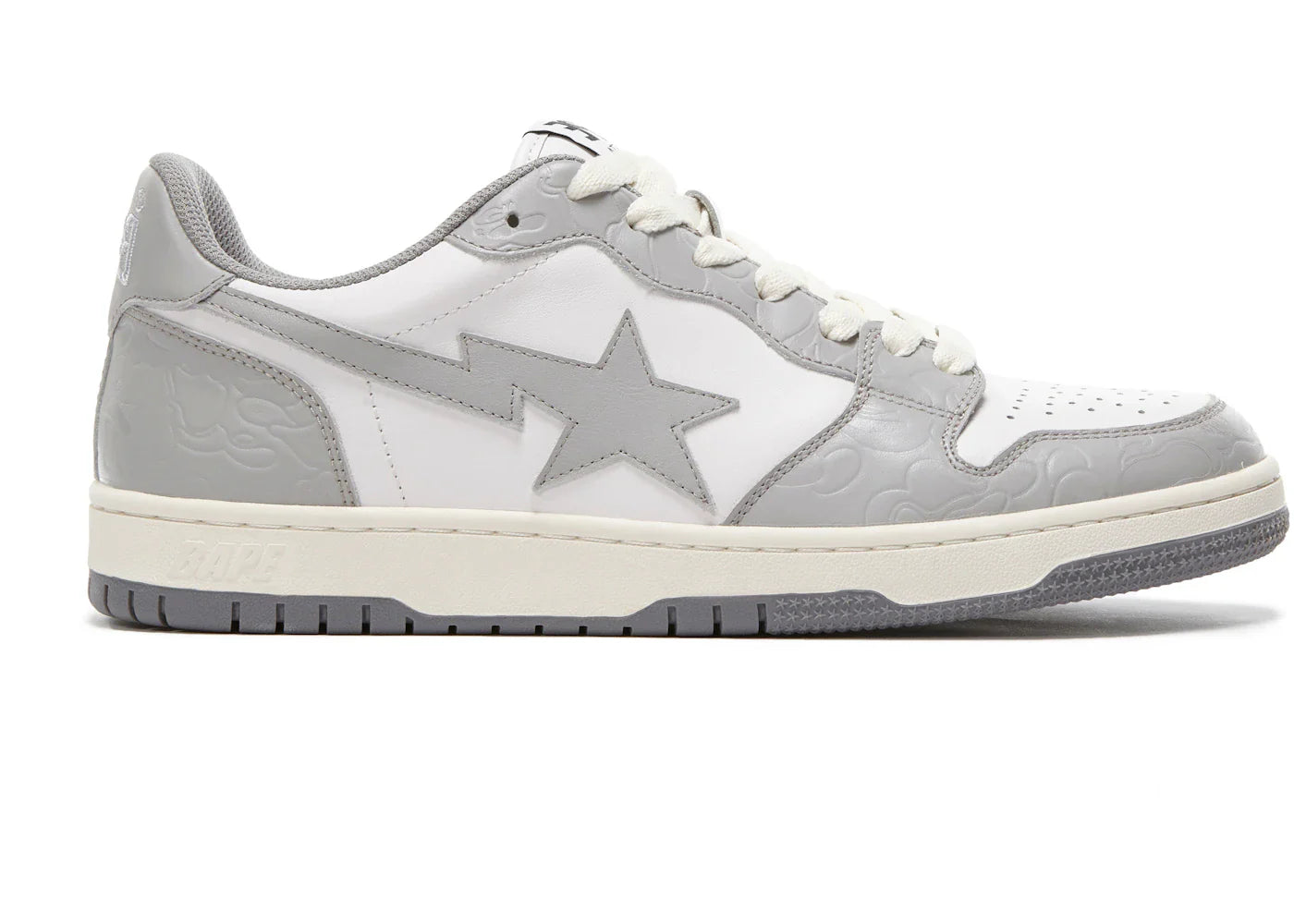 BAPE A Bathing Ape Court Sta Light Grey Cream