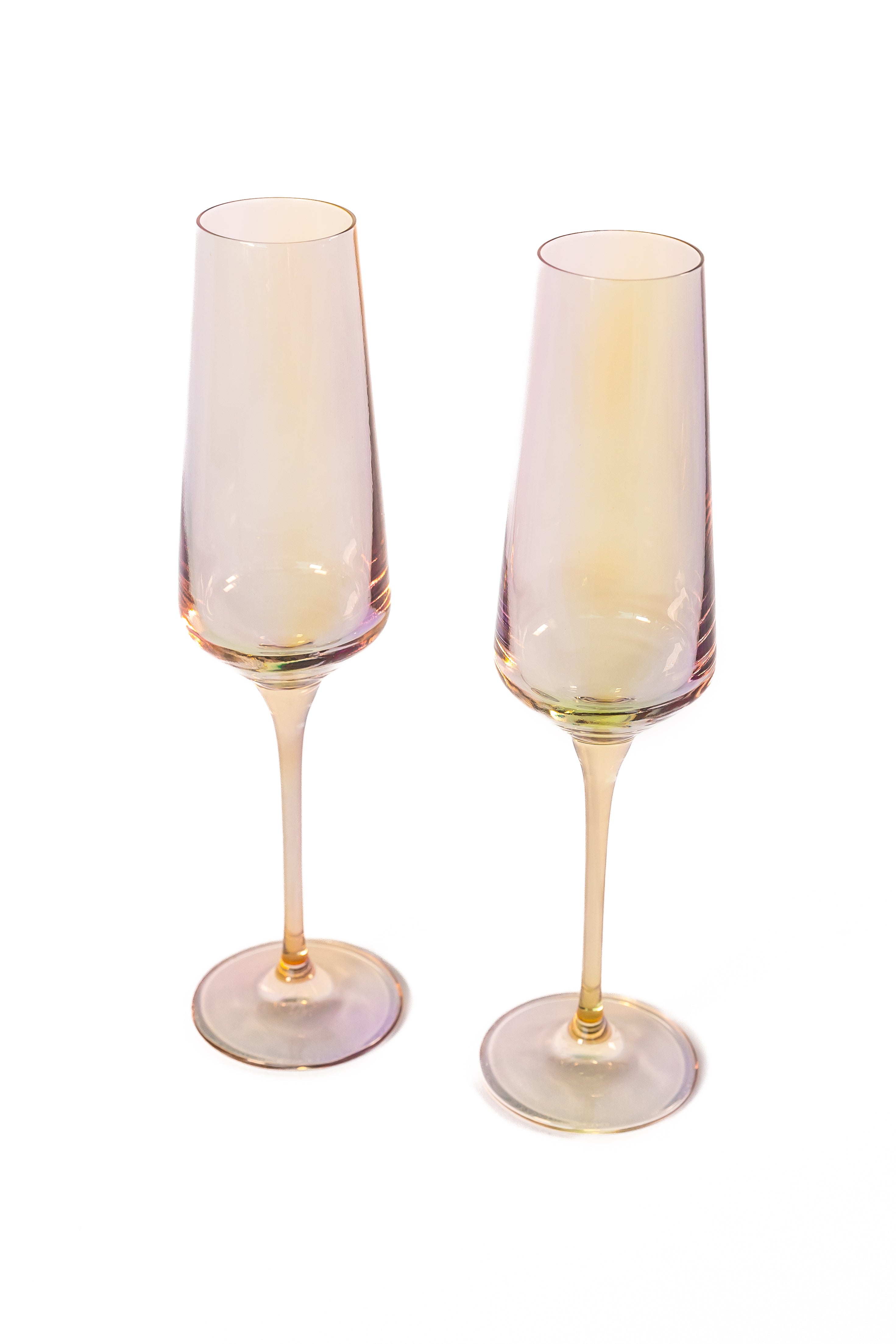 Estelle Colored Glass Estelle Colored Champagne Flute - Set of 2 {Iridescent} - view 6