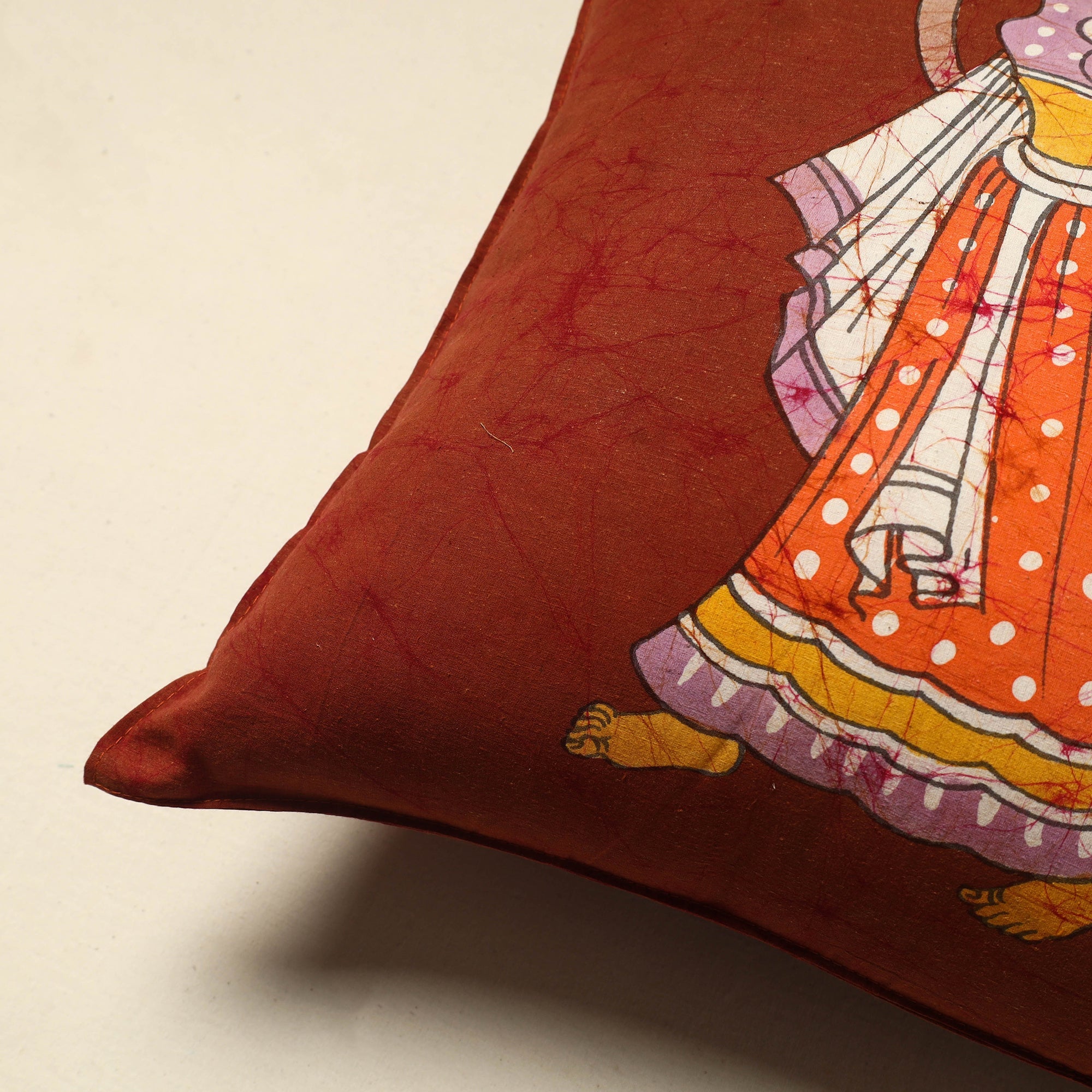 KACHCHH JI CHHAAP Pure Cotton Hand Batik Cushion Cover (18 x 18 in) 37 - view 2