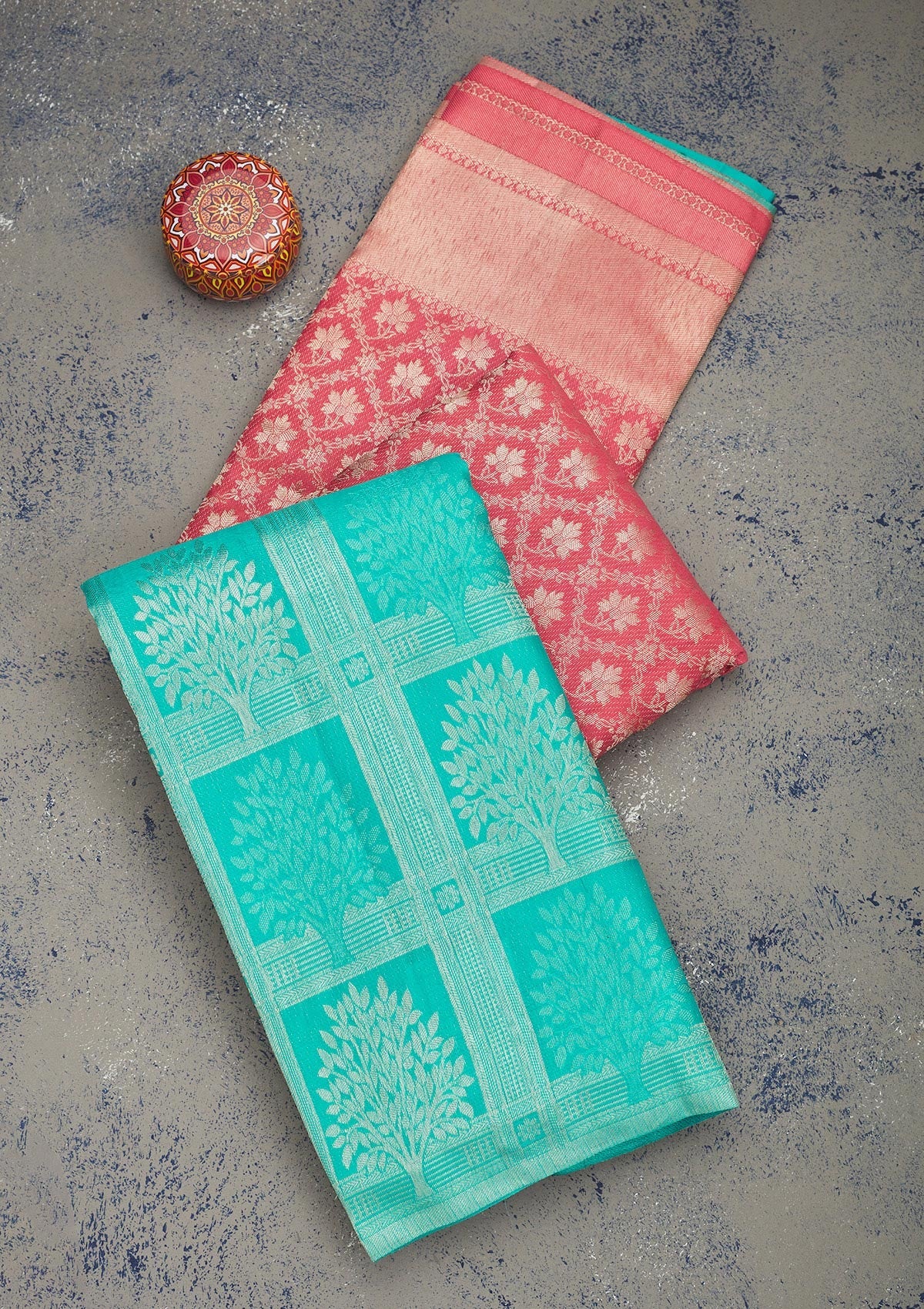 Koskii Sky Blue Zariwork Pure Silk Saree – Women's