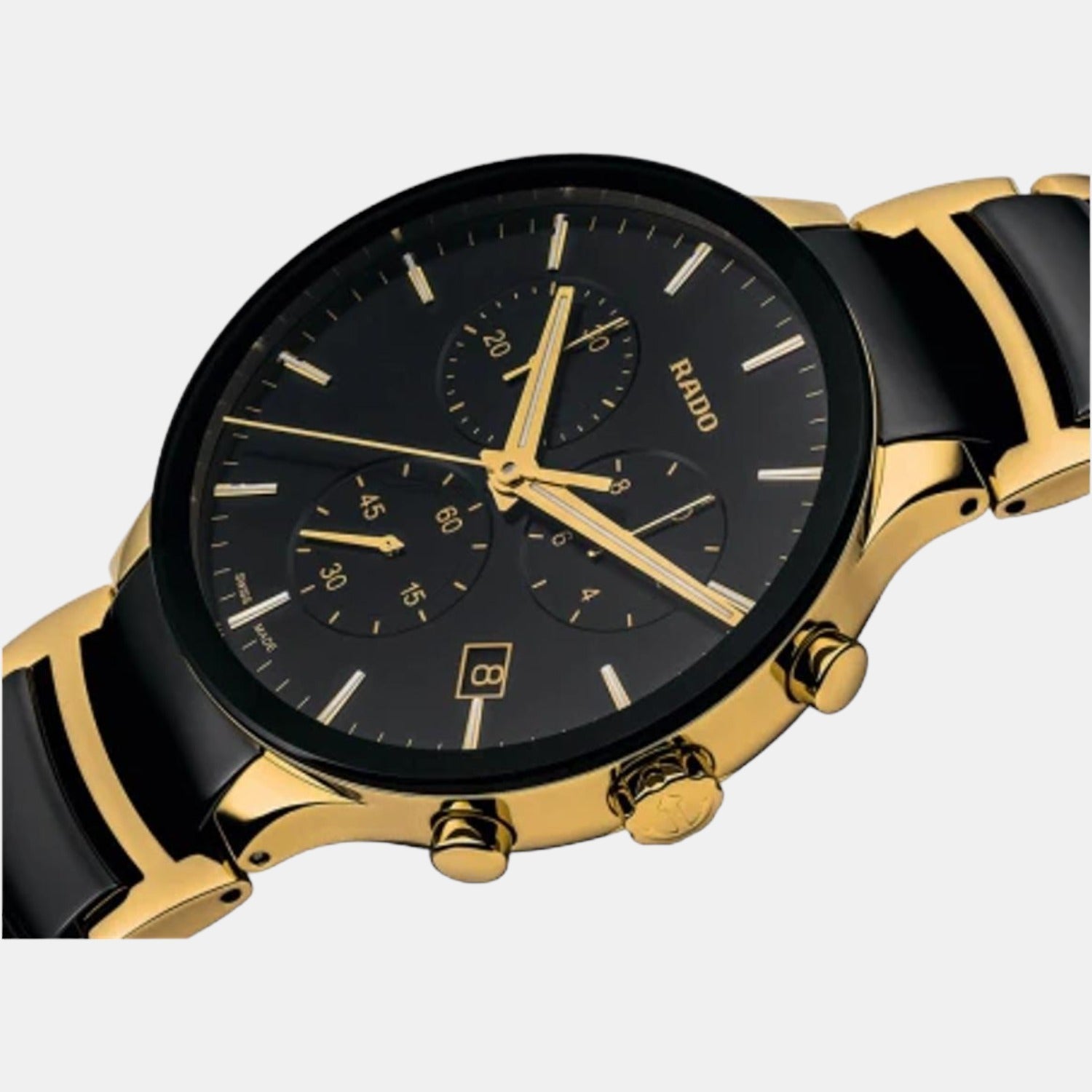 Rado Centrix Men Quartz Black Dial Chronograph Stainless Steel Watch R30134162 - view 2