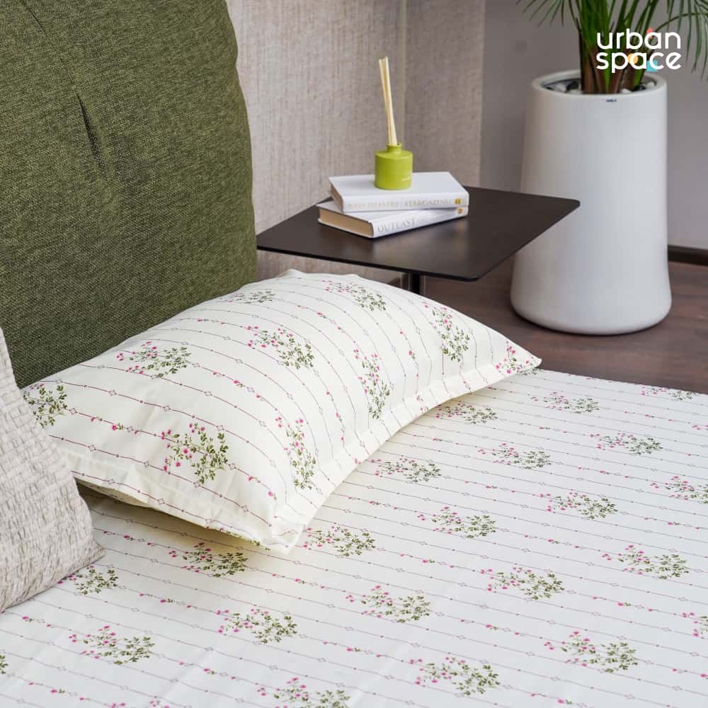 Urban Space -Home Furnishing Store Fitted King Size Cotton Bedsheet - Sedum Pink - view 2